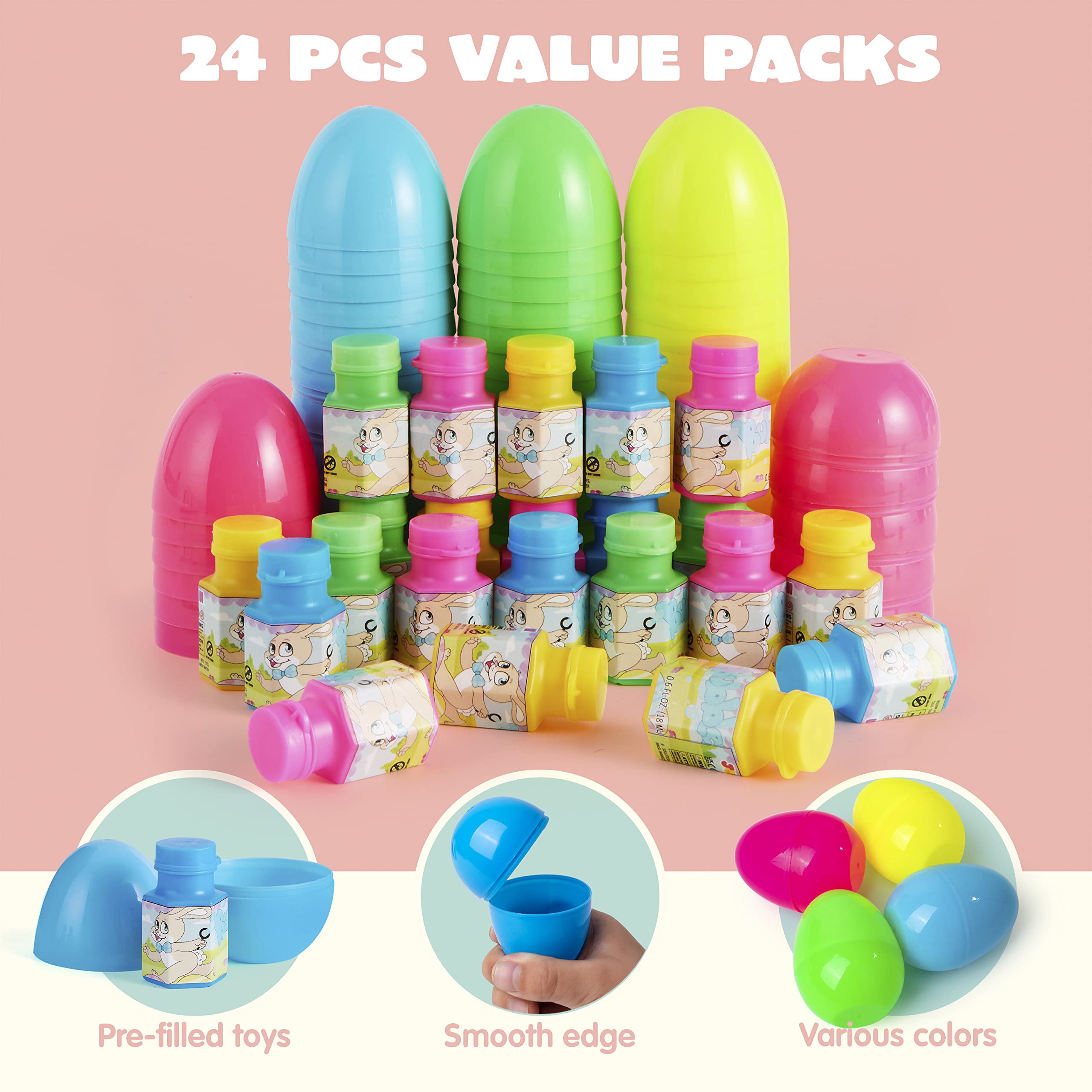 Foto 4 pulgar | Varitas De Burbujas Precargadas Con Forma De Huevos De Pascua, 24 Unidades, Para Niños Joyin - Venta Internacional.