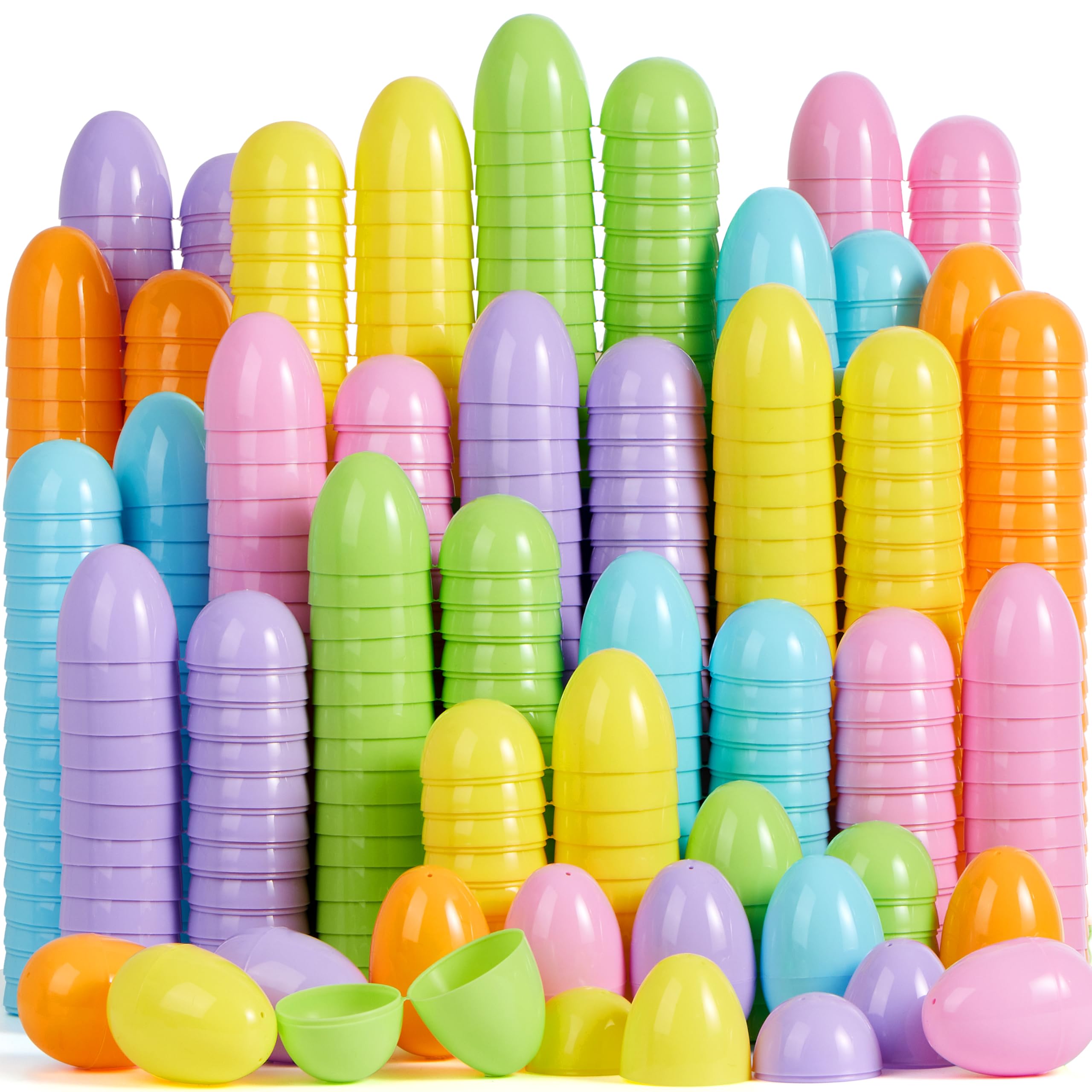 Foto 2 pulgar | Huevos De Pascua Joyin, 200 Unidades, Grandes, Plástico, Pastel, 8 Cm - Venta Internacional.