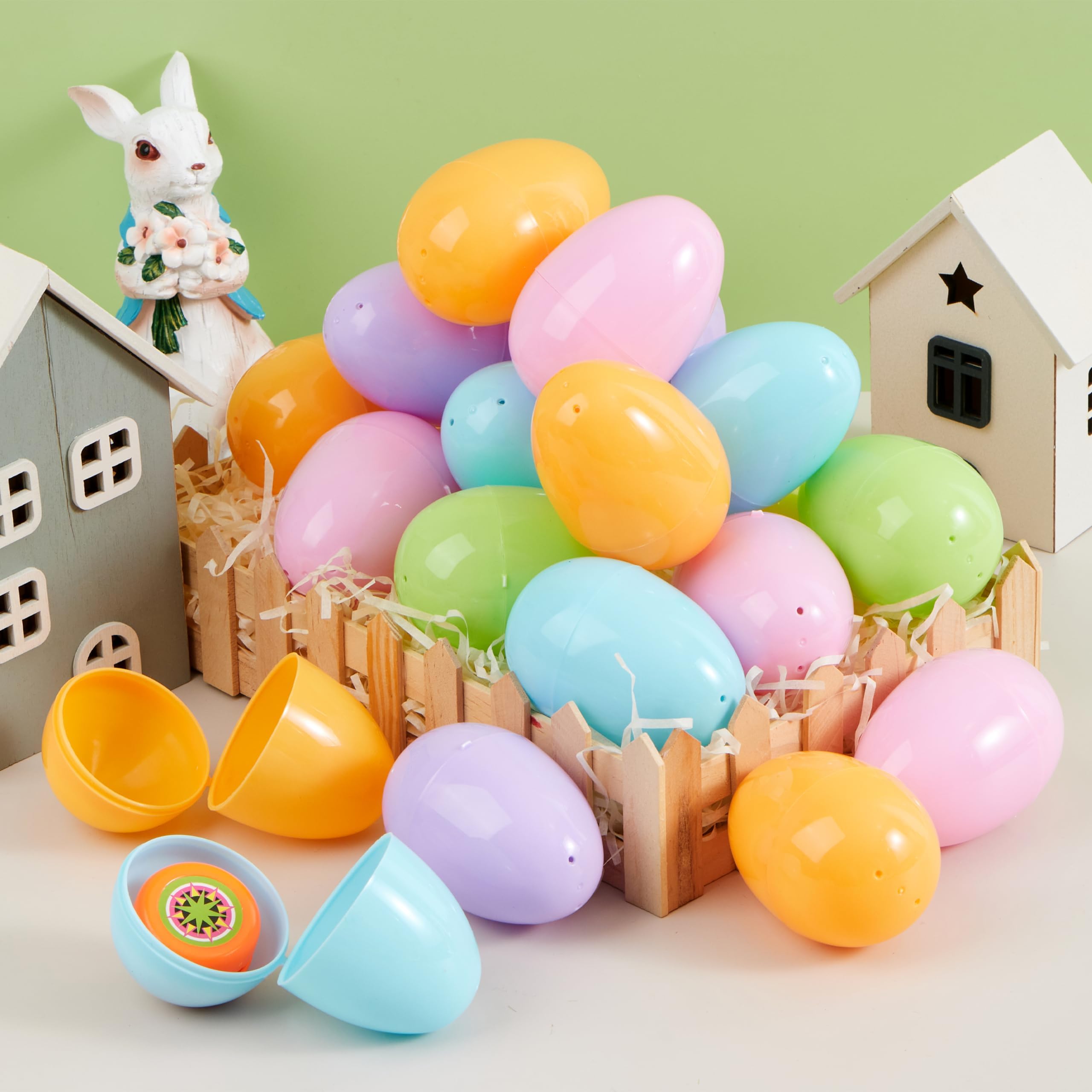 Foto 5 pulgar | Huevos De Pascua Joyin, 200 Unidades, Grandes, Plástico, Pastel, 8 Cm - Venta Internacional.