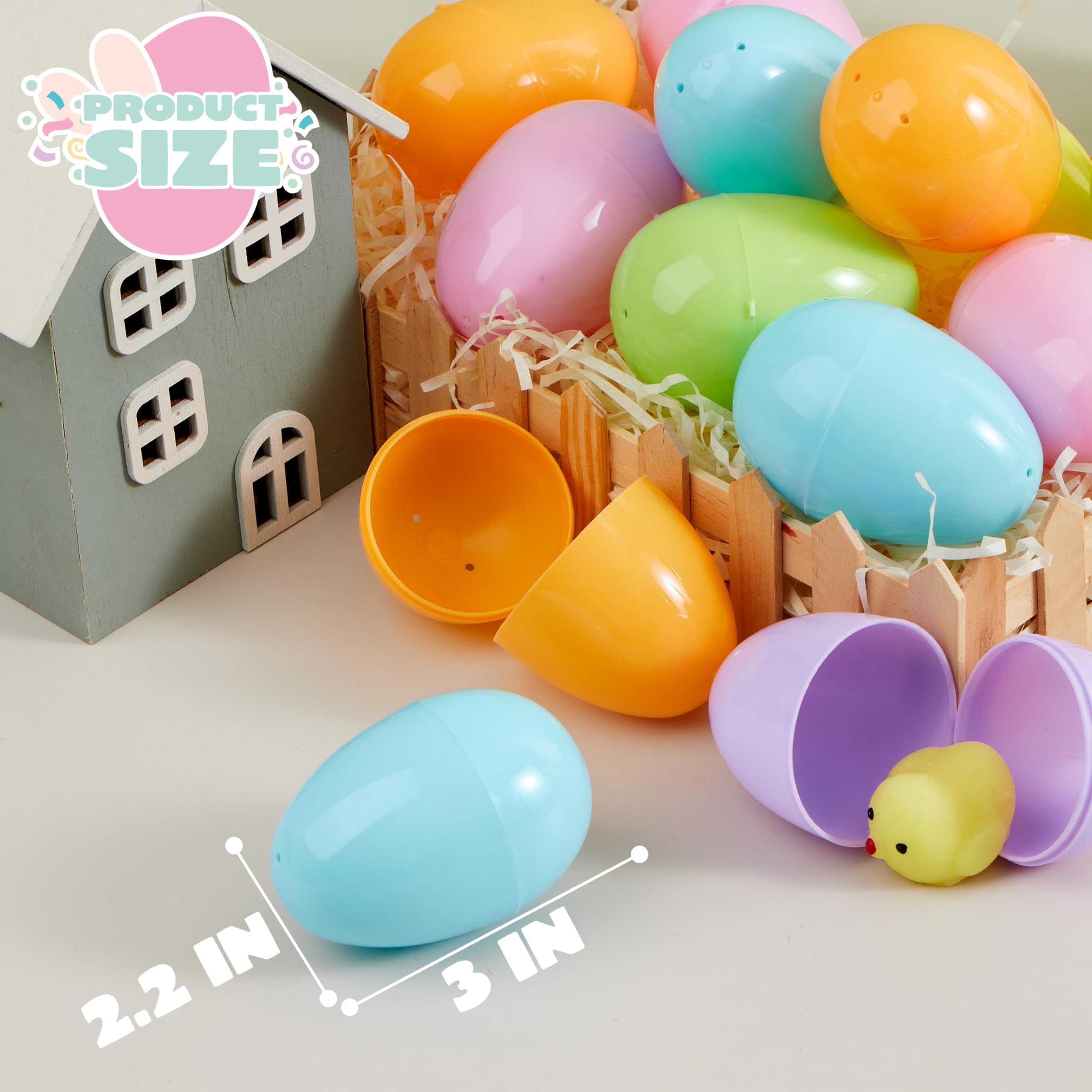 Foto 7 pulgar | Huevos De Pascua Joyin, 200 Unidades, Grandes, Plástico, Pastel, 8 Cm - Venta Internacional.