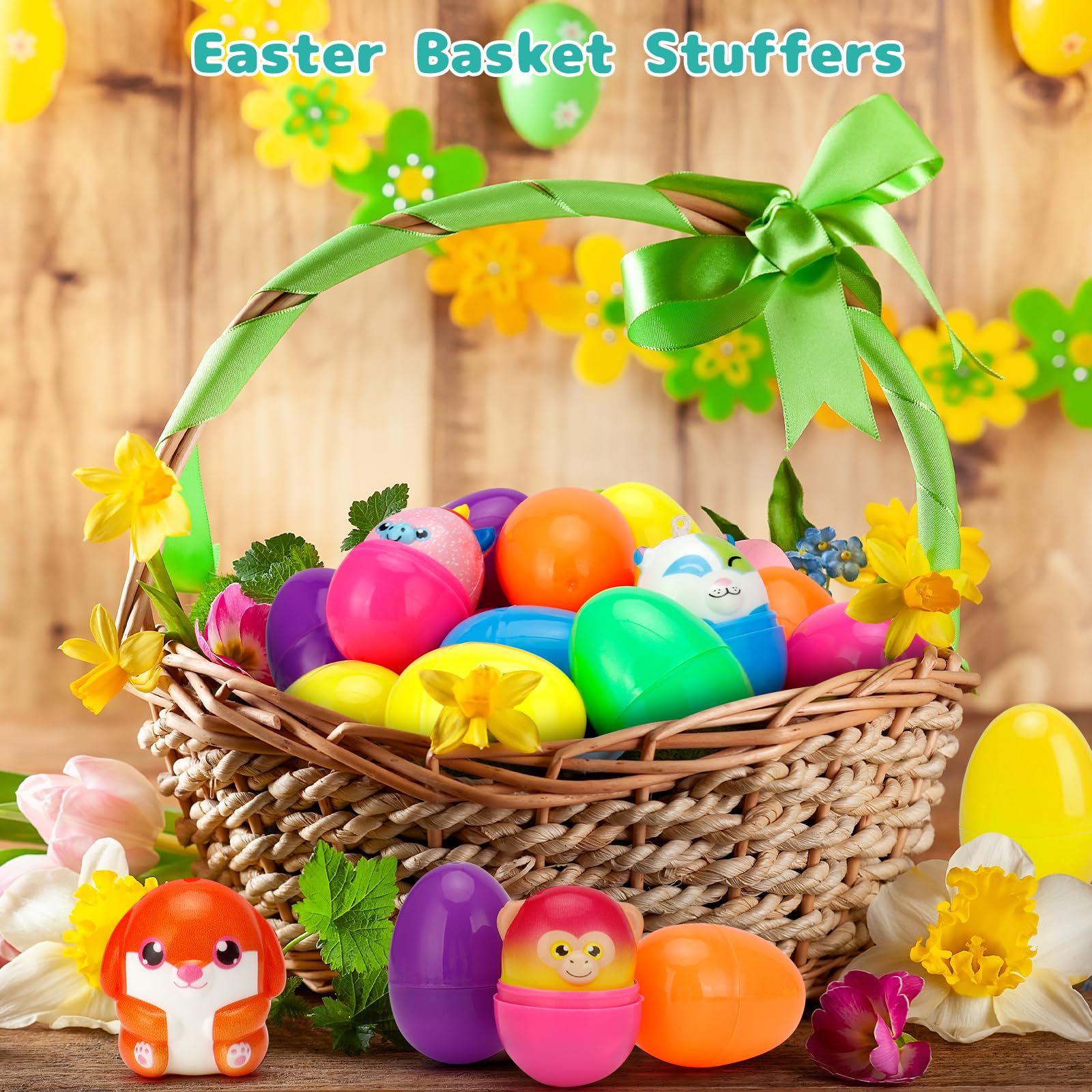 Foto 5 pulgar | Paquete De 20 Huevos De Pascua Precargados Con Juguetes De Animales Blandos - Venta Internacional.