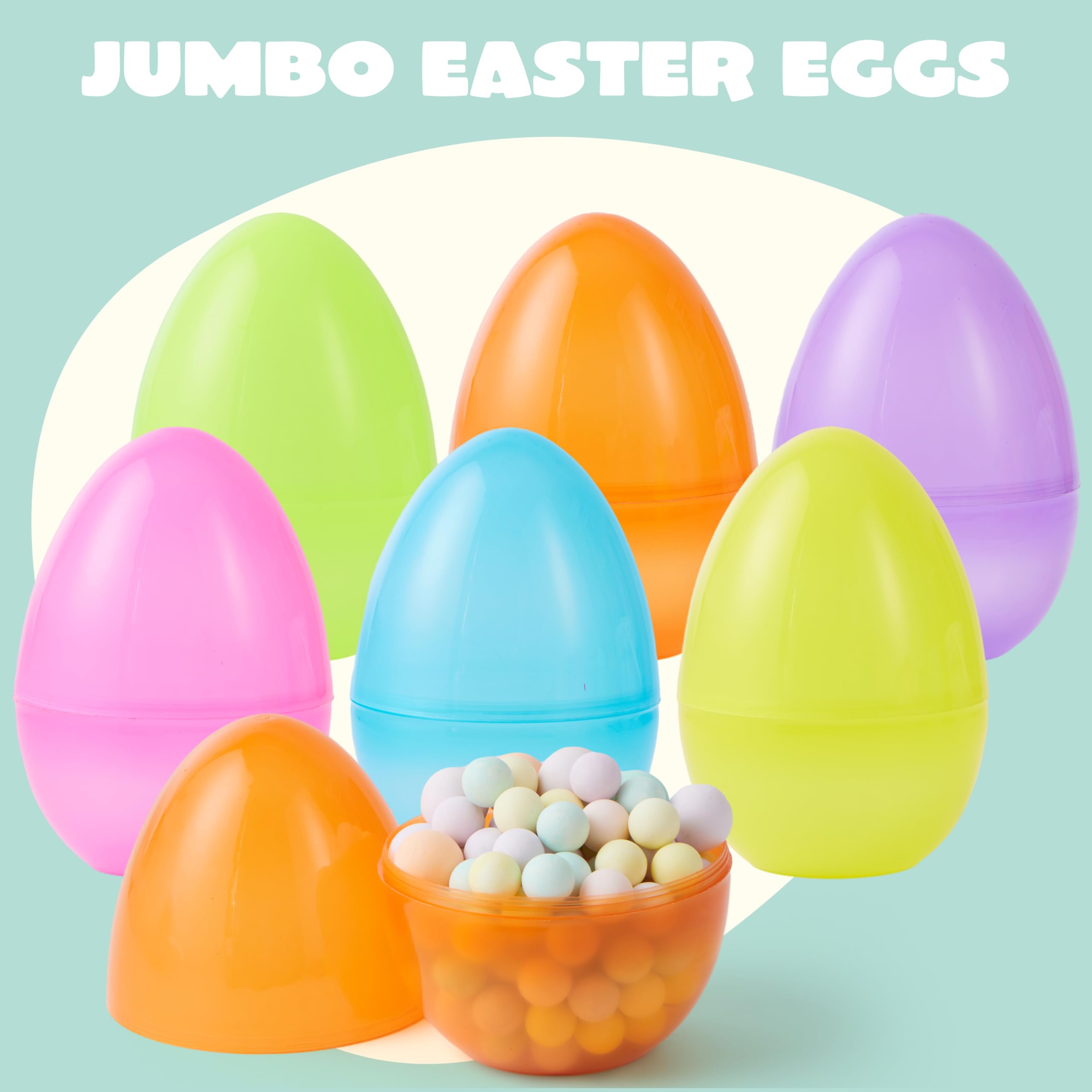 Foto 3 pulgar | Huevos De Pascua Joyin, 12 Unidades, Grandes, Transparentes, 15 Cm, Rellenables Con Juguetes - Venta Internacional.