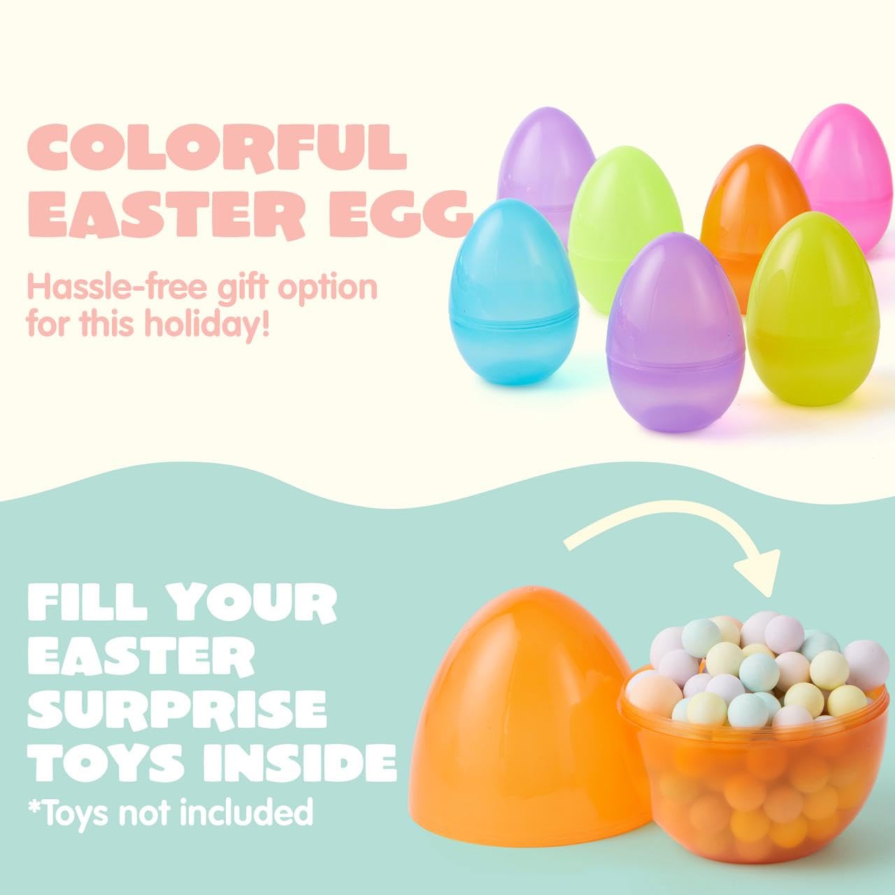 Foto 5 pulgar | Huevos De Pascua Joyin, 12 Unidades, Grandes, Transparentes, 15 Cm, Rellenables Con Juguetes - Venta Internacional.