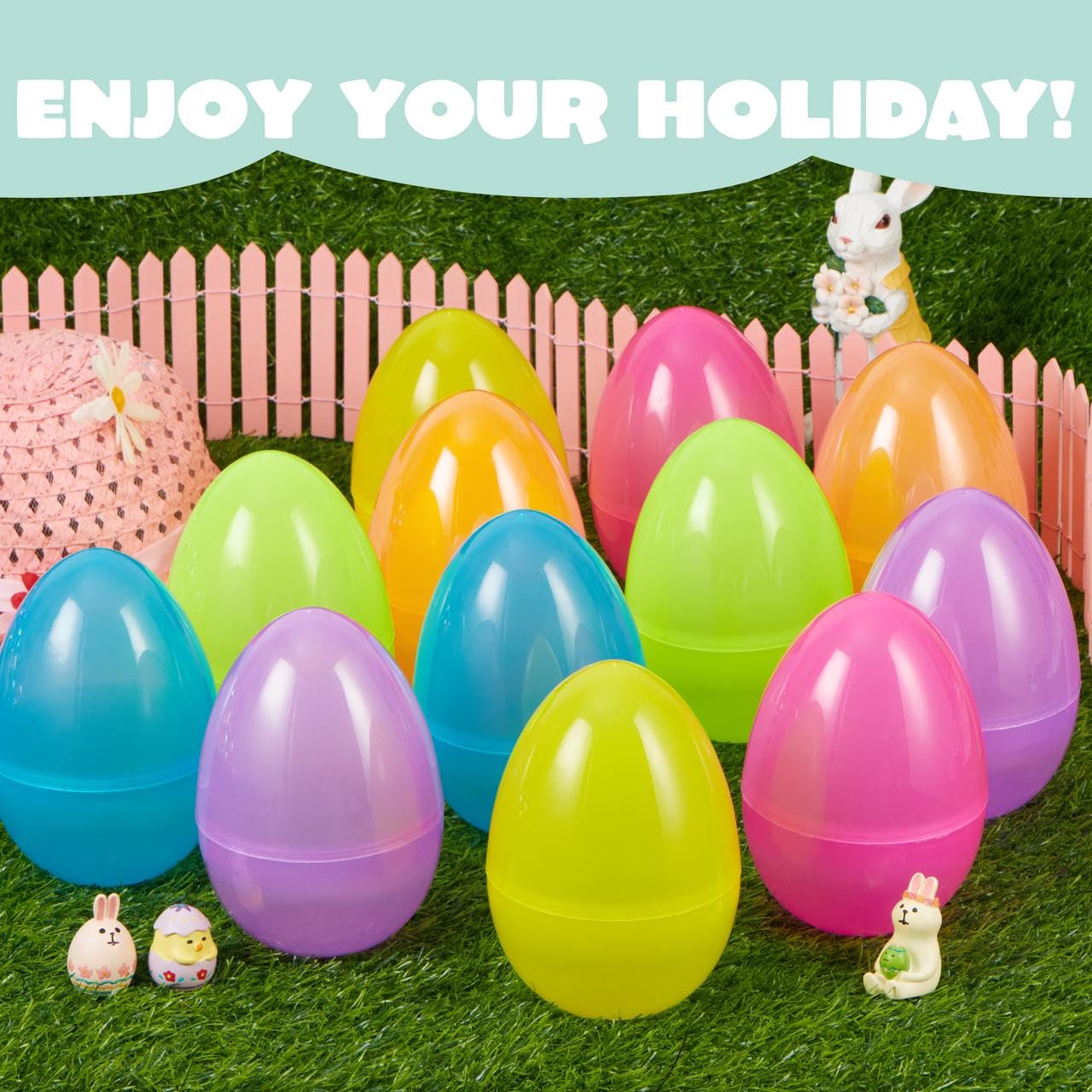 Foto 6 pulgar | Huevos De Pascua Joyin, 12 Unidades, Grandes, Transparentes, 15 Cm, Rellenables Con Juguetes - Venta Internacional.