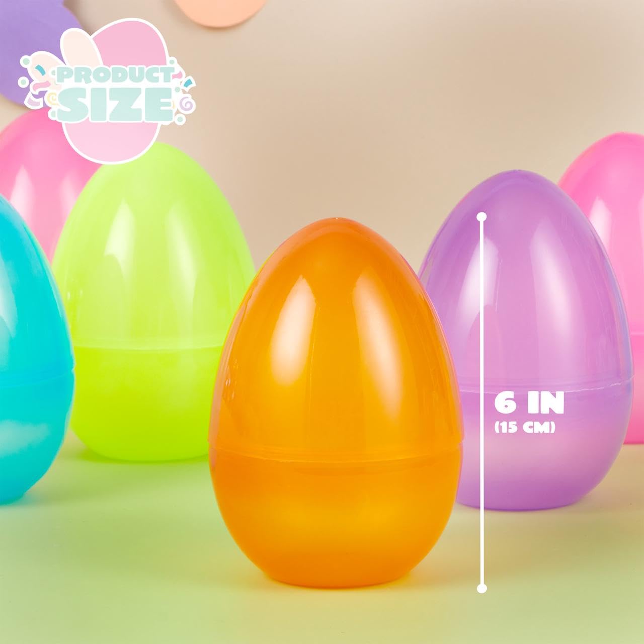 Foto 7 pulgar | Huevos De Pascua Joyin, 12 Unidades, Grandes, Transparentes, 15 Cm, Rellenables Con Juguetes - Venta Internacional.