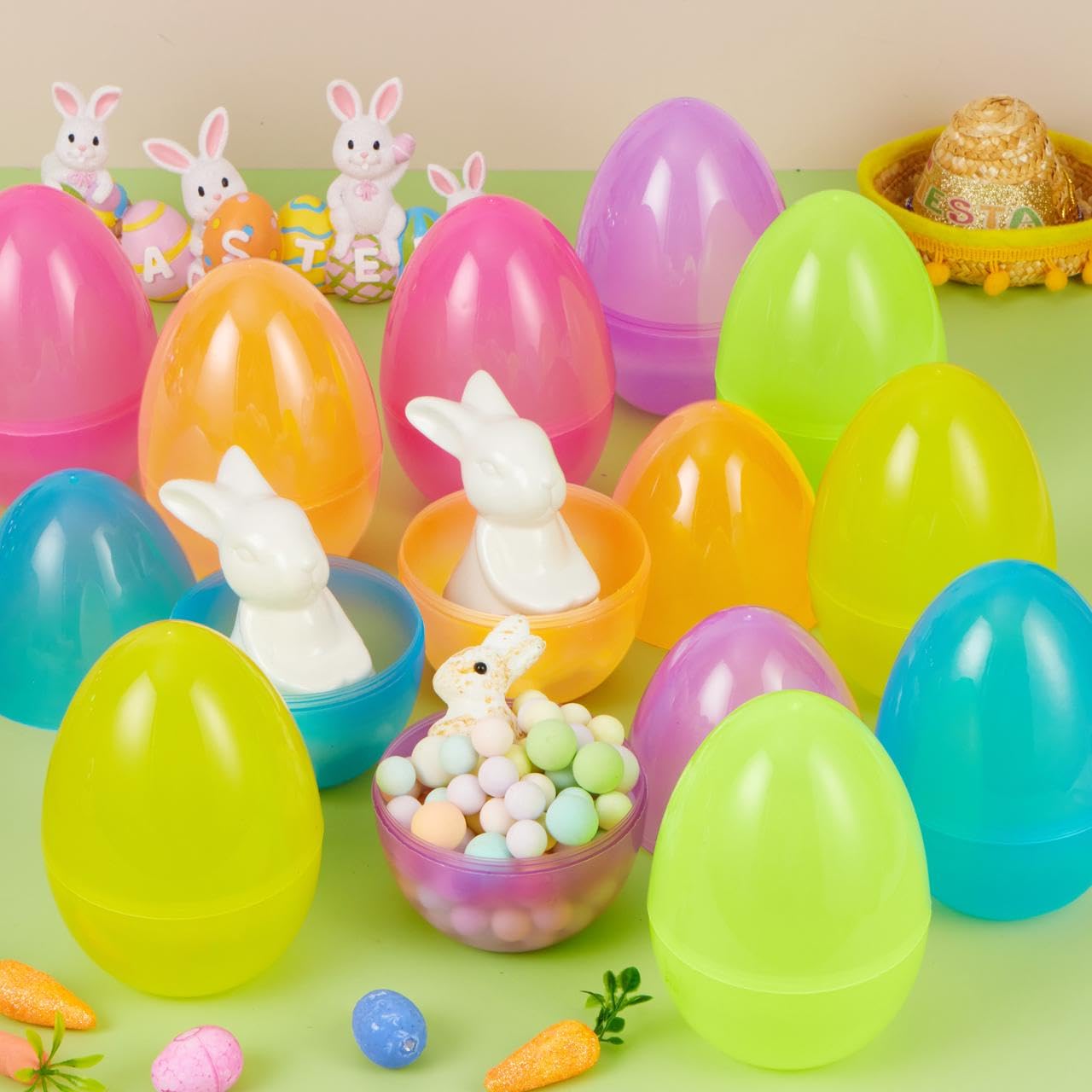 Foto 8 pulgar | Huevos De Pascua Joyin, 12 Unidades, Grandes, Transparentes, 15 Cm, Rellenables Con Juguetes - Venta Internacional.
