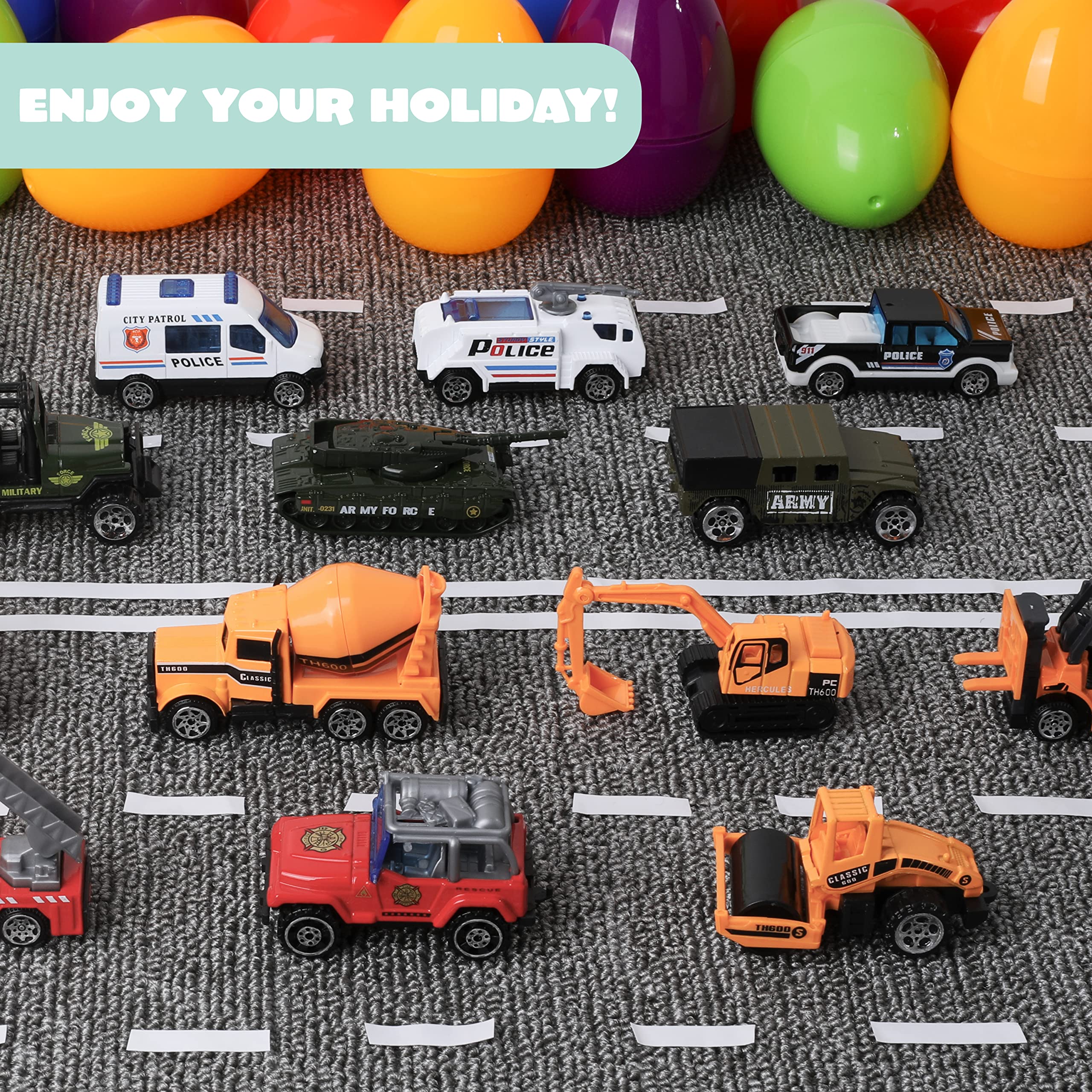 Foto 3 | Huevos De Pascua Gigantes Rellenos Con Vehículos Fundidos Joyin, 18 Unidades - Venta Internacional.