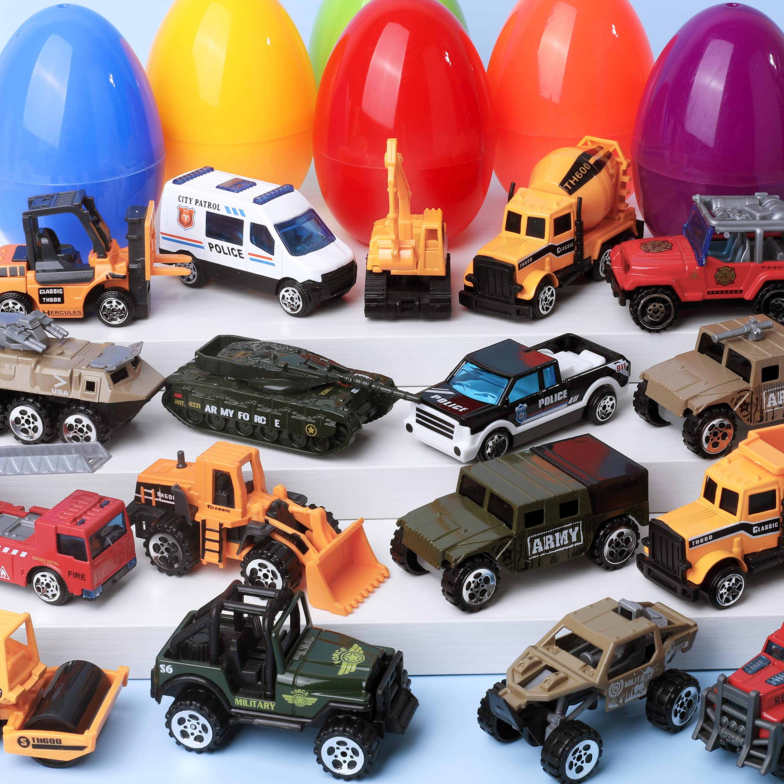 Foto 5 | Huevos De Pascua Gigantes Rellenos Con Vehículos Fundidos Joyin, 18 Unidades - Venta Internacional.