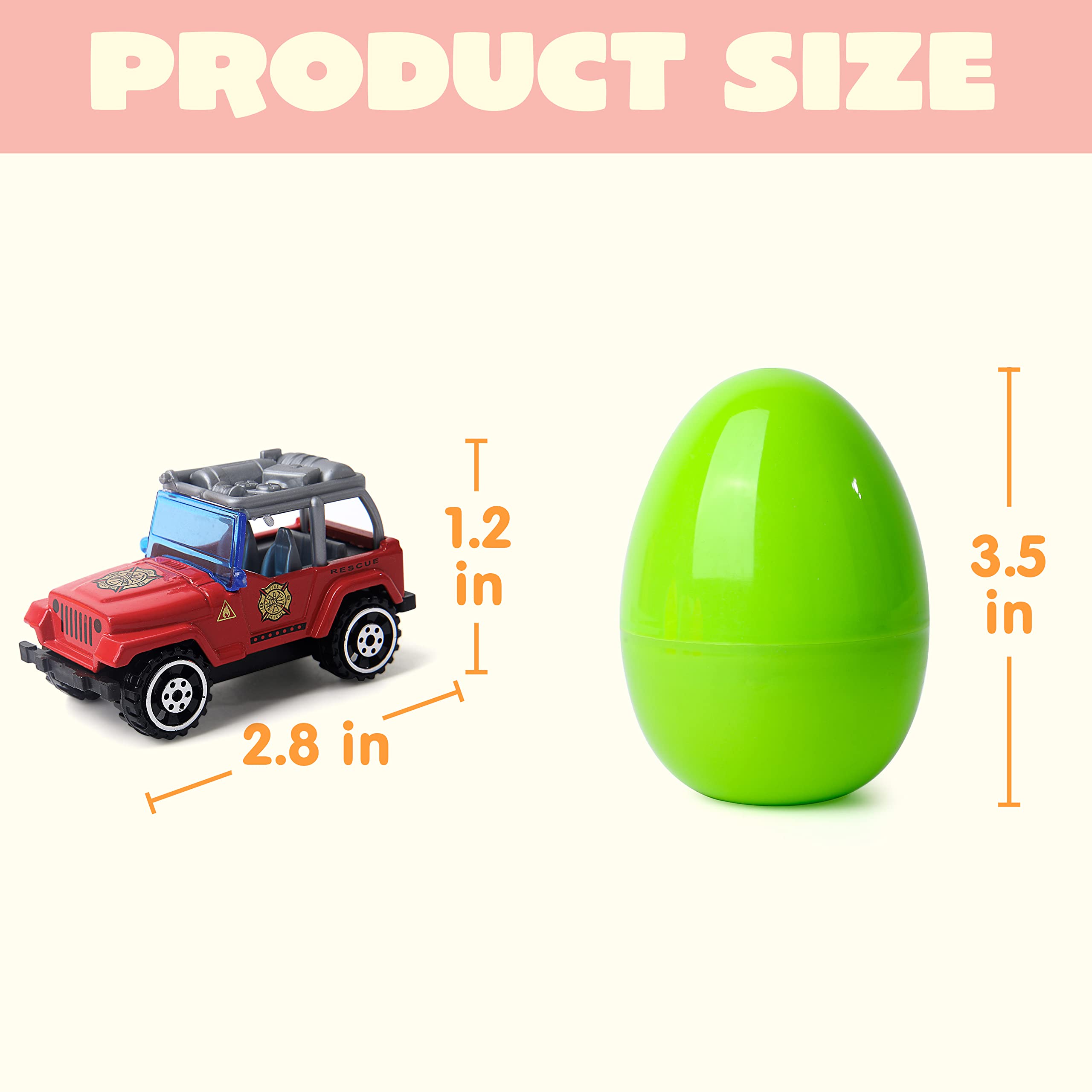 Foto 8 pulgar | Huevos De Pascua Gigantes Rellenos Con Vehículos Fundidos Joyin, 18 Unidades - Venta Internacional.