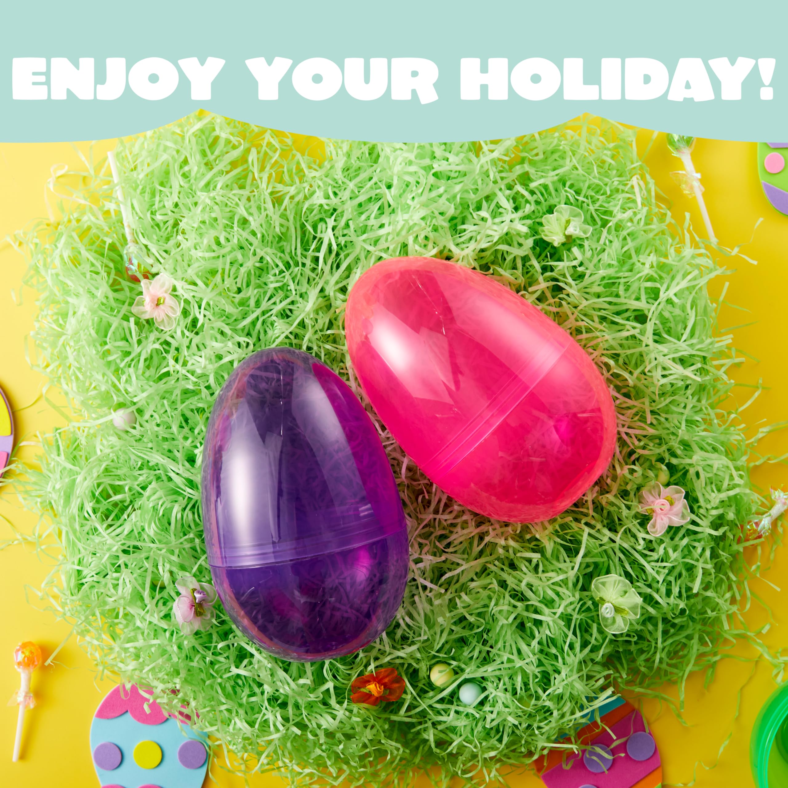 Foto 6 pulgar | Huevos De Pascua Gigantes De Plástico Joyin De 7 Pulgadas, 6 Unidades, Colores Transparentes - Venta Internacional.