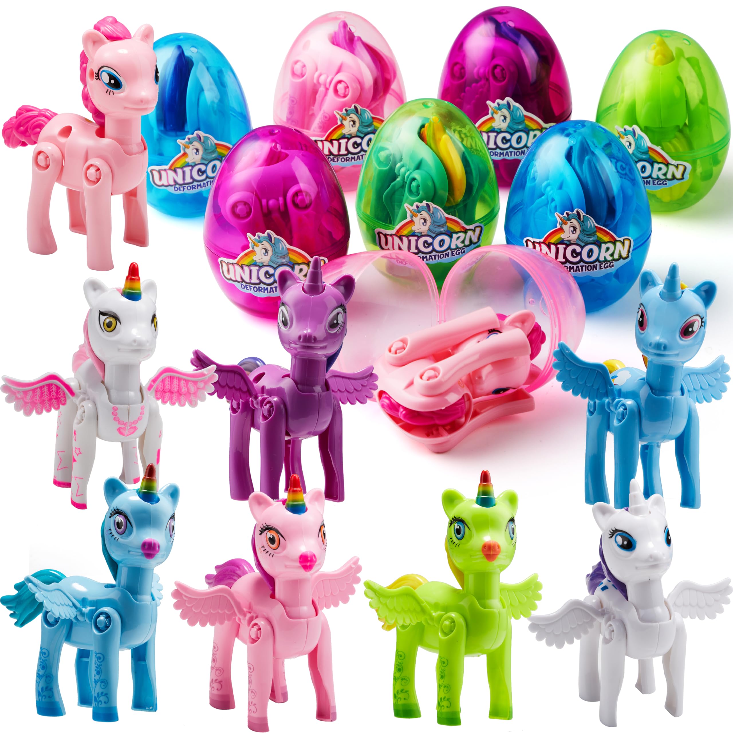 Huevo De Pascua Joyin De 3,5 Ml Precargado Con Juguetes De Deformación De Unicornios - Venta Internacional.