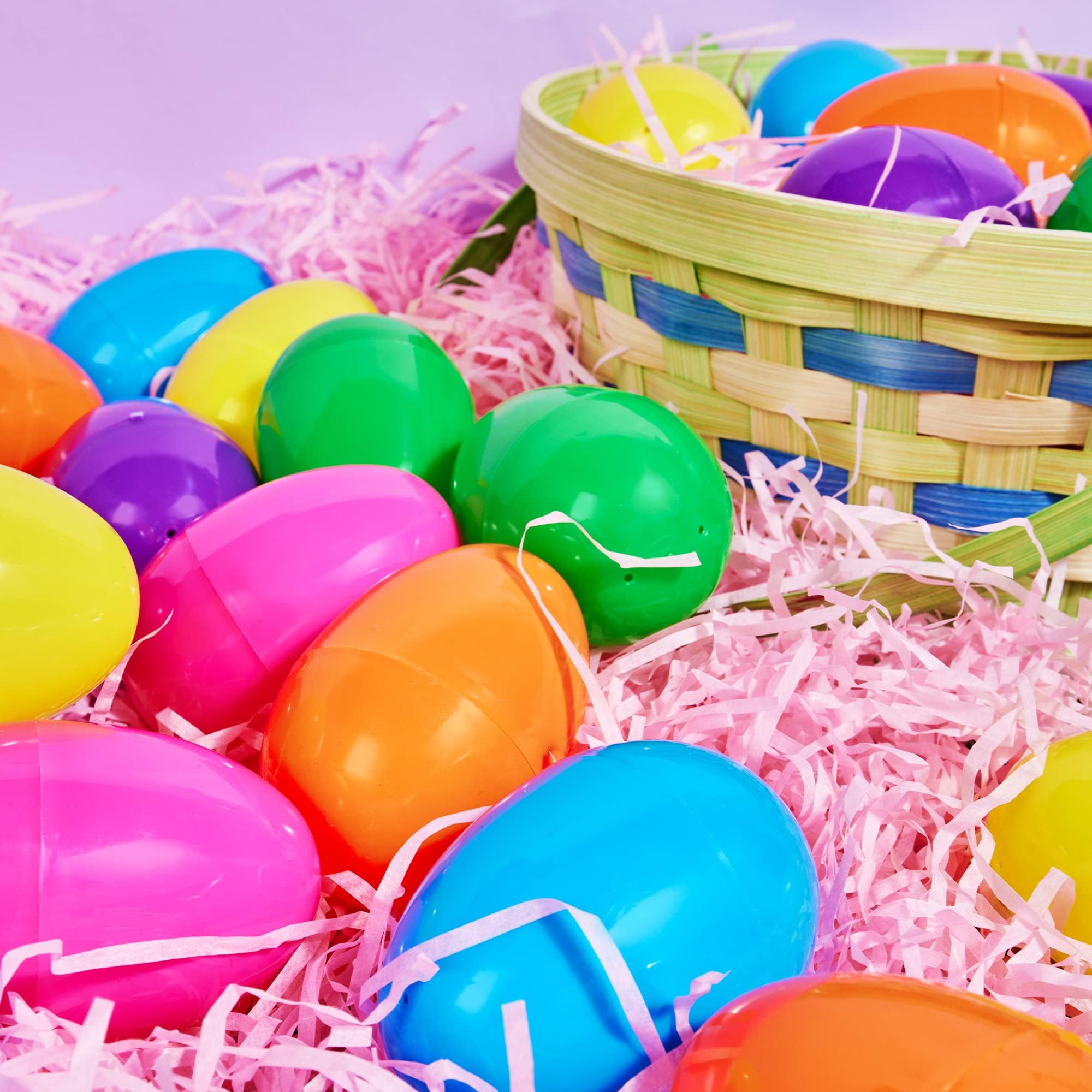 Foto 7 pulgar | Huevos De Pascua Joyin De 8 Cm, Rellenables De Plástico, Coloridos, 72 Unidades - Venta Internacional.