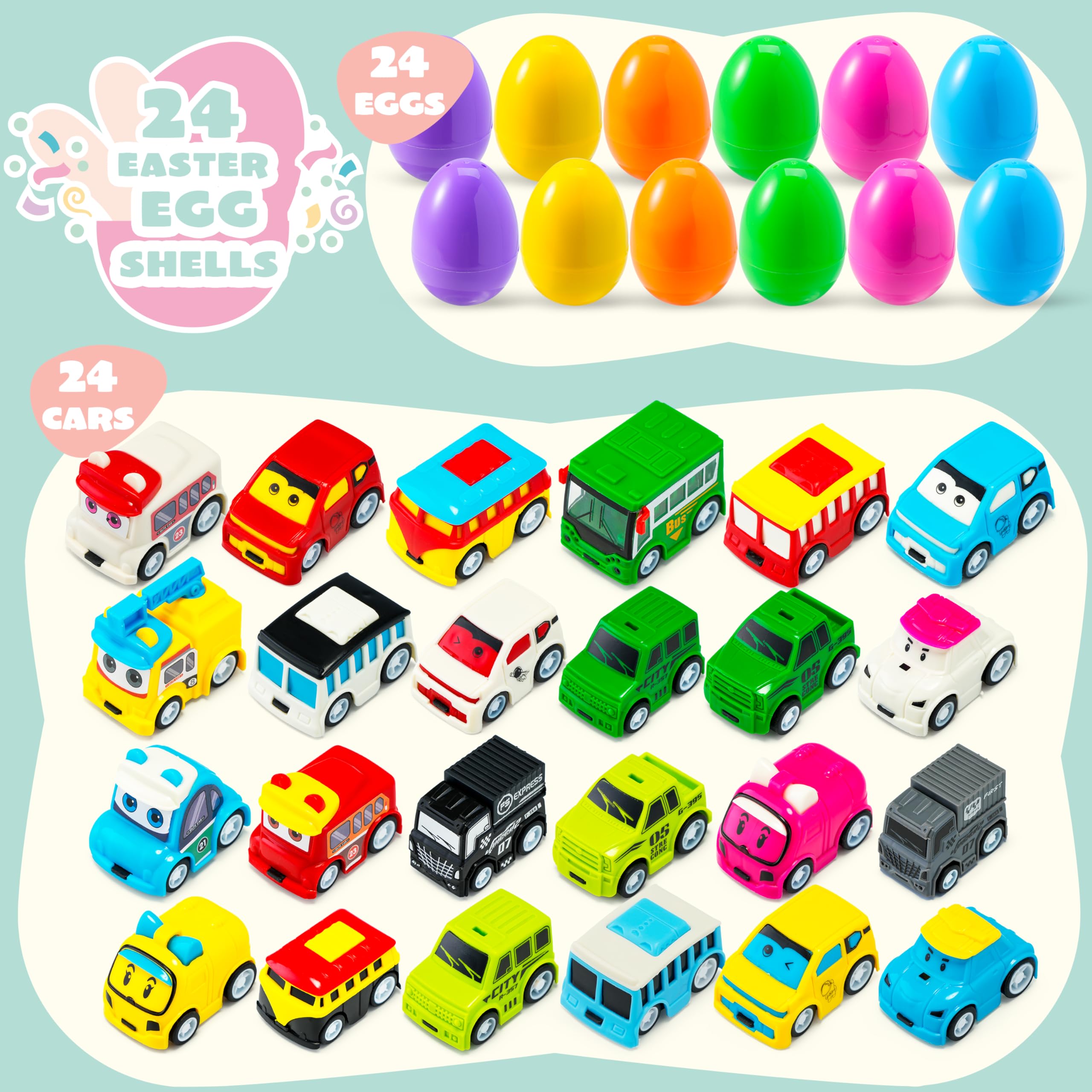Foto 4 pulgar | Huevos De Pascua Precargados Joyin Con Coches Coloridos, 24 Unidades, Para Niños - Venta Internacional.