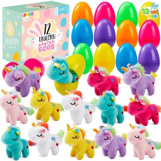 Foto 1 | Huevos De Pascua Rellenos De Joyin Con Unicornio De Peluche Para Niños, 12 Unidades - Venta Internacional.