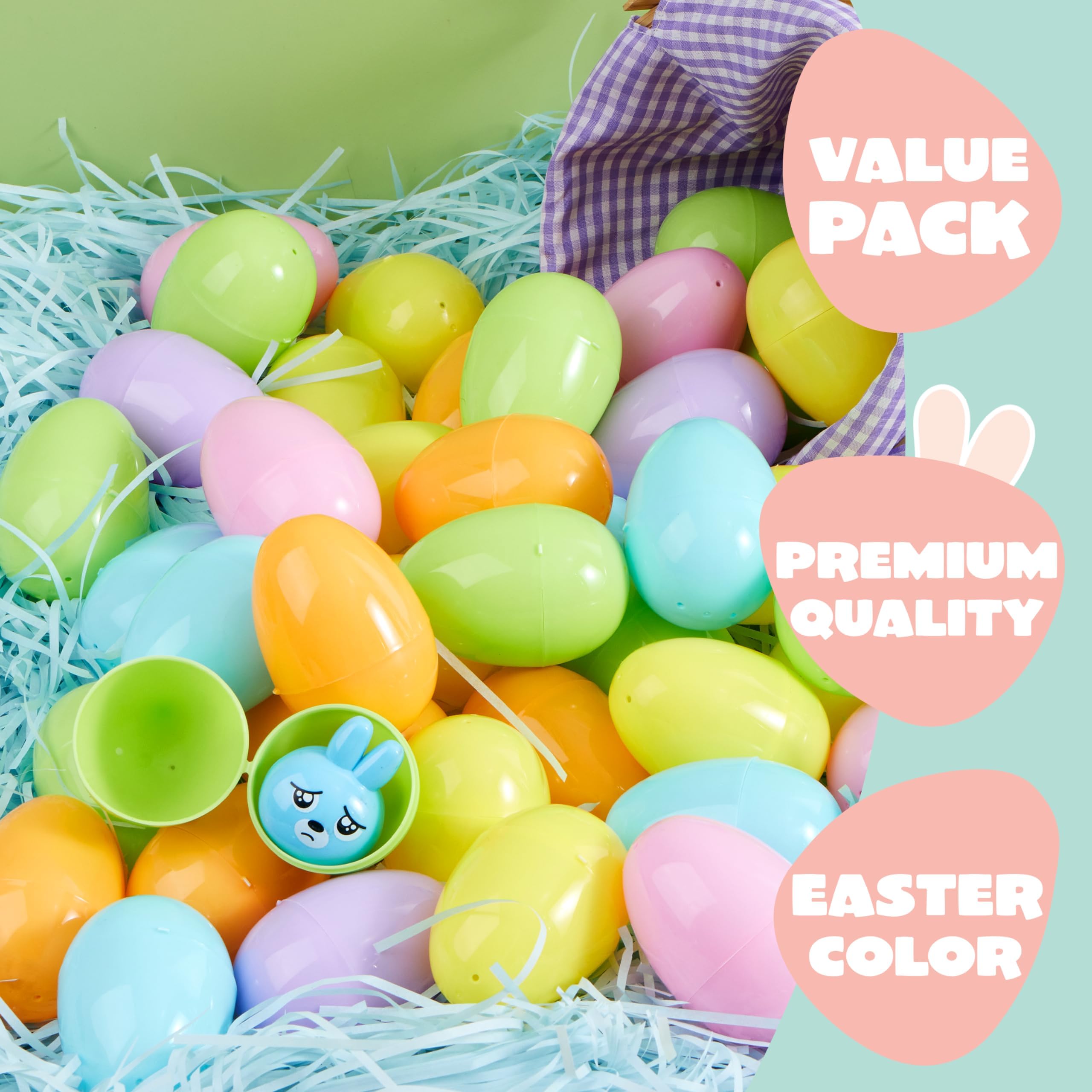 Foto 4 pulgar | Huevos De Pascua Joyin, 25 Unidades, Cáscaras Grandes De Plástico Pastel De 8 Cm - Venta Internacional.