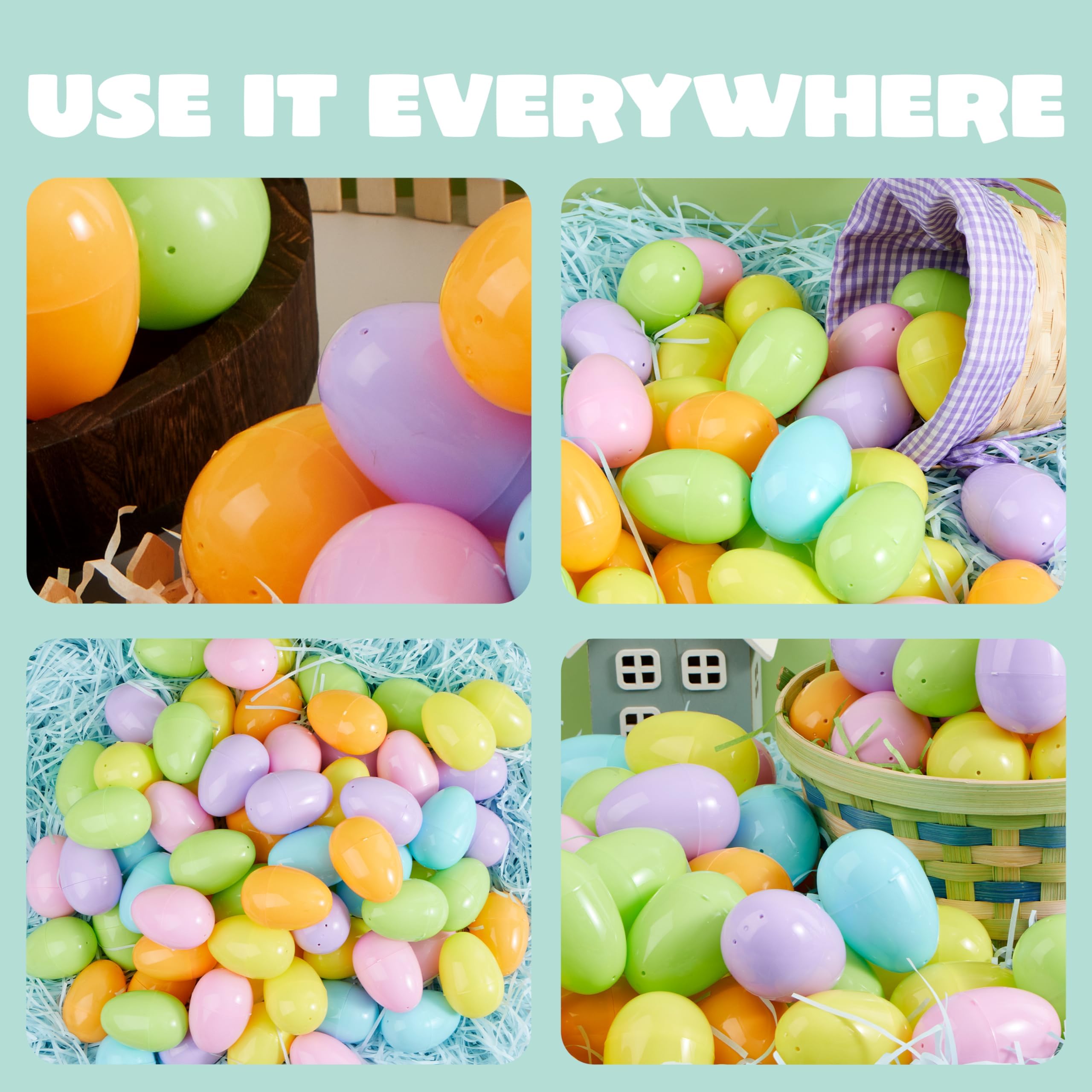 Foto 5 | Huevos De Pascua Joyin, 25 Unidades, Cáscaras Grandes De Plástico Pastel De 8 Cm - Venta Internacional.