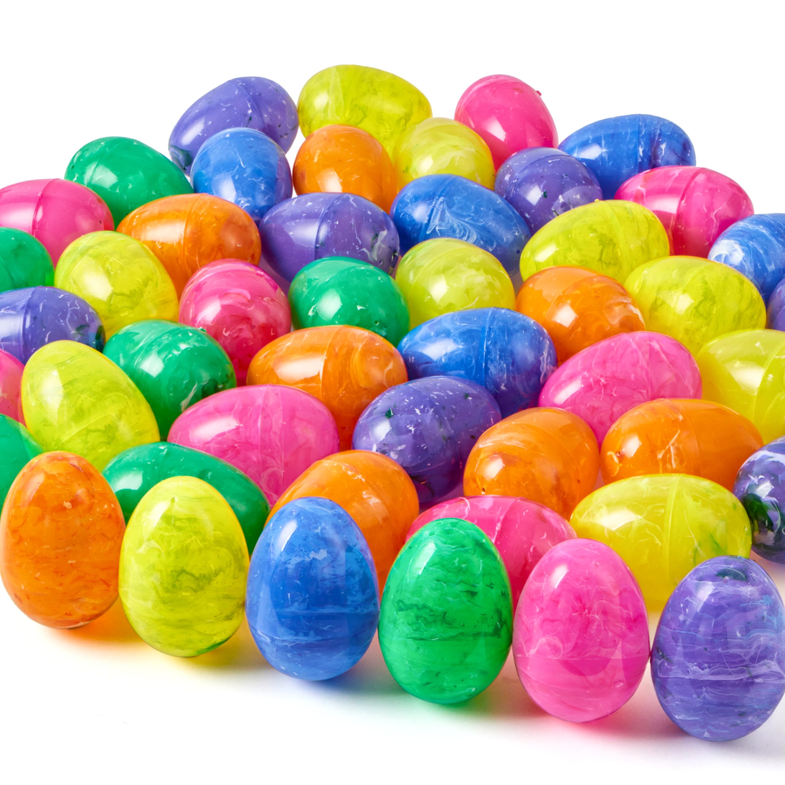 Foto 2 pulgar | Huevos De Pascua De Plástico Joyin Con Arcoíris Iridiscente De 8 Cm, 72 Unidades - Venta Internacional.