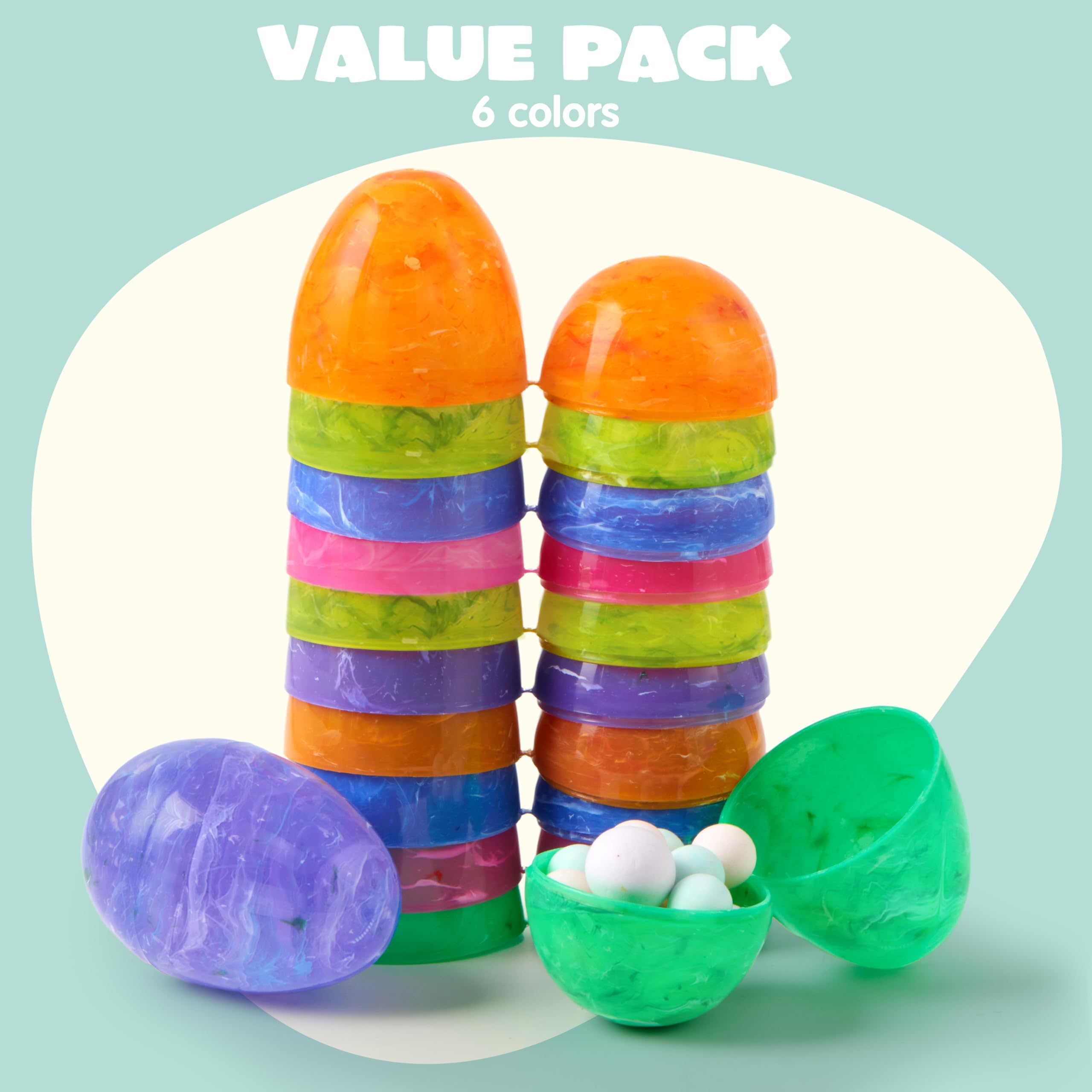 Foto 3 pulgar | Huevos De Pascua De Plástico Joyin Con Arcoíris Iridiscente De 8 Cm, 72 Unidades - Venta Internacional.