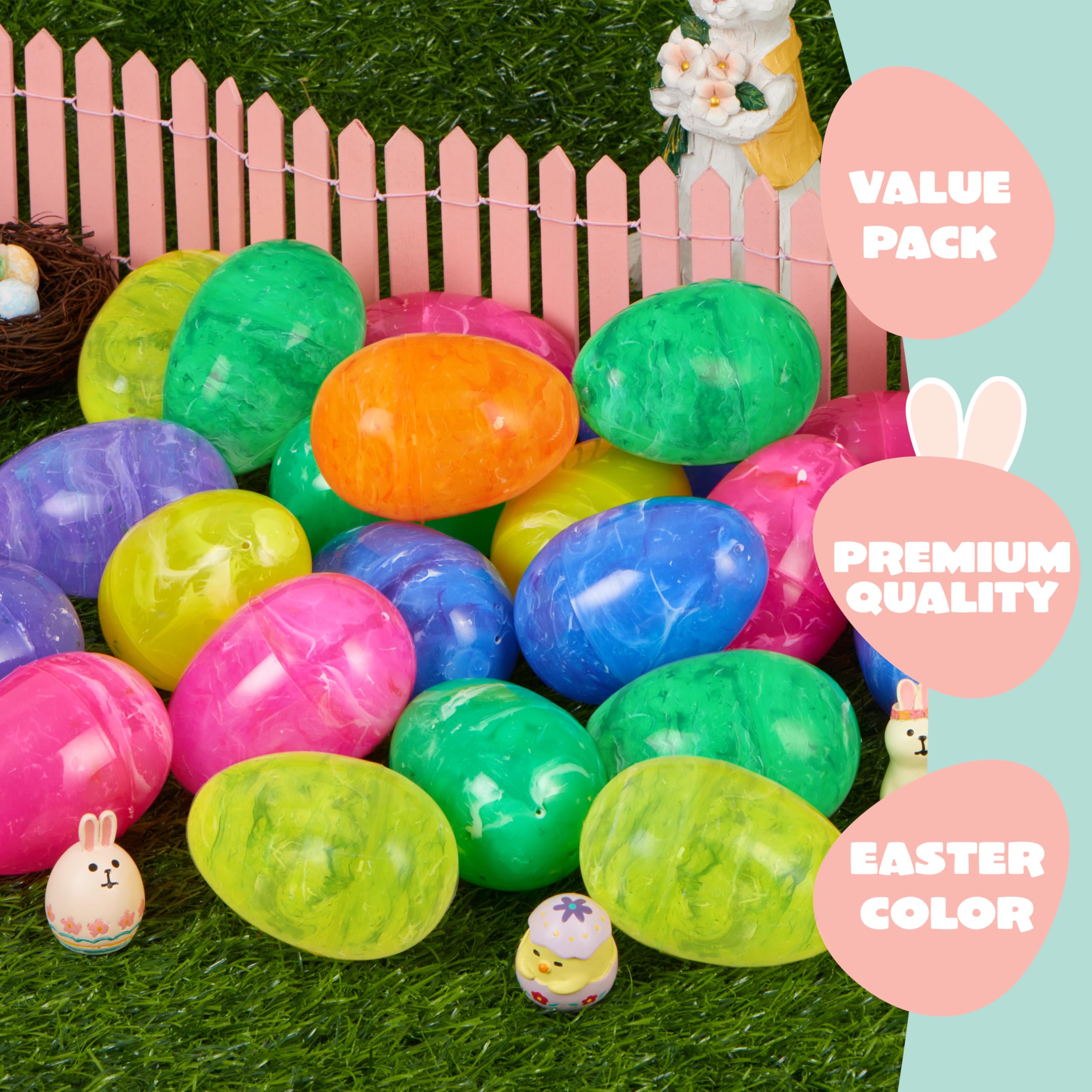 Foto 4 pulgar | Huevos De Pascua De Plástico Joyin Con Arcoíris Iridiscente De 8 Cm, 72 Unidades - Venta Internacional.