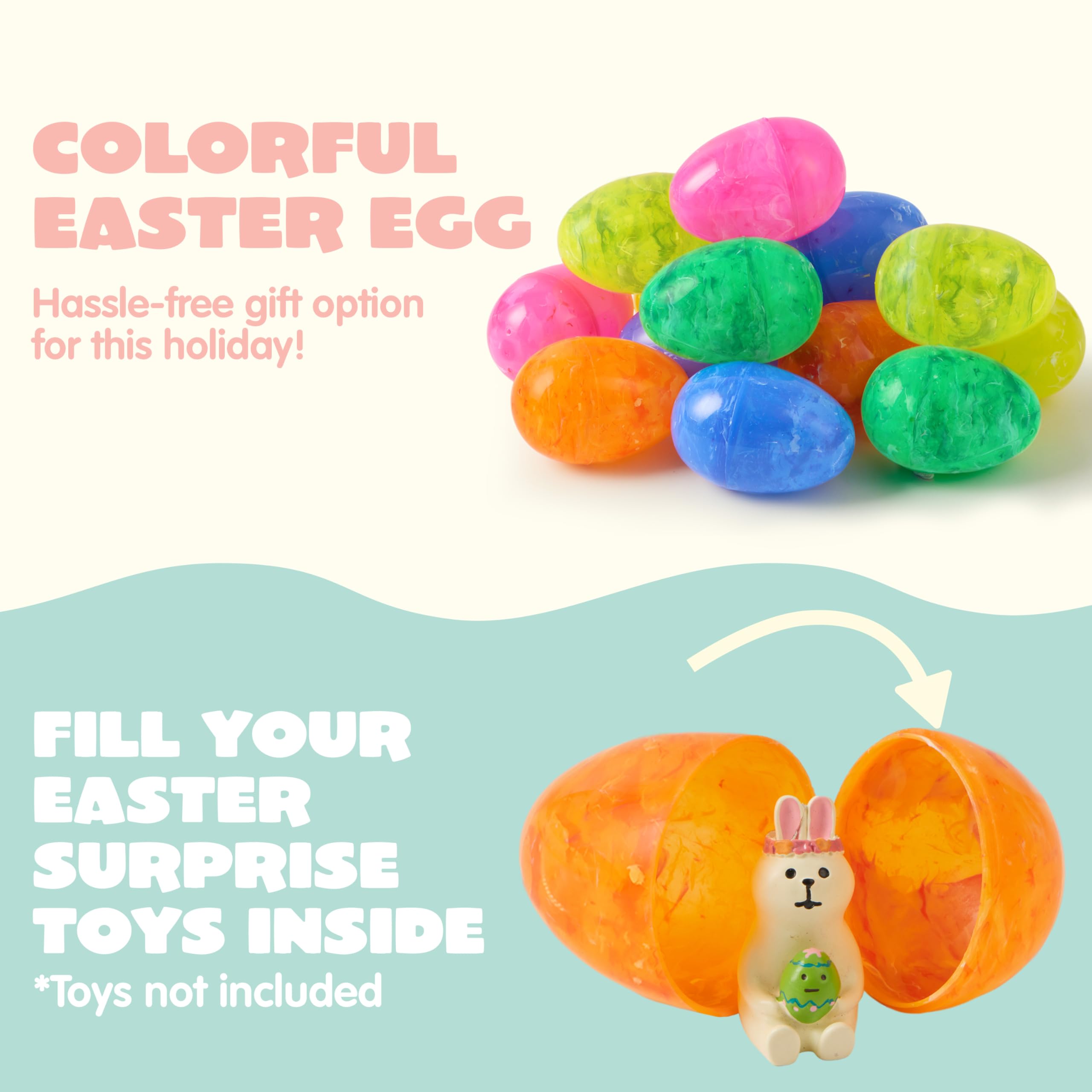 Foto 5 pulgar | Huevos De Pascua De Plástico Joyin Con Arcoíris Iridiscente De 8 Cm, 72 Unidades - Venta Internacional.