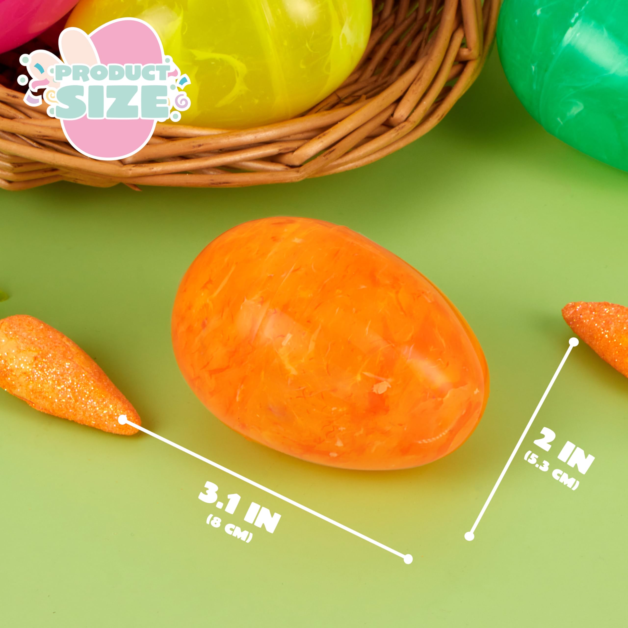 Foto 6 pulgar | Huevos De Pascua De Plástico Joyin Con Arcoíris Iridiscente De 8 Cm, 72 Unidades - Venta Internacional.