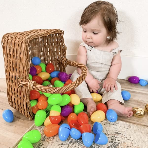 Foto 7 | Huevos De Pascua Joyin 500 Unidades De Plástico De 2.3 Pulgadas, Coloridos Y 6 Huevos Dorados - Venta Internacional.