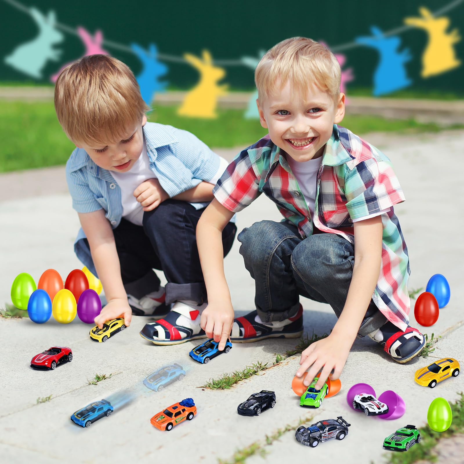 Foto 7 pulgar | Huevos De Pascua Shemira Precargados Con Coches De Carreras Fundidos A Presión X12 - Venta Internacional.
