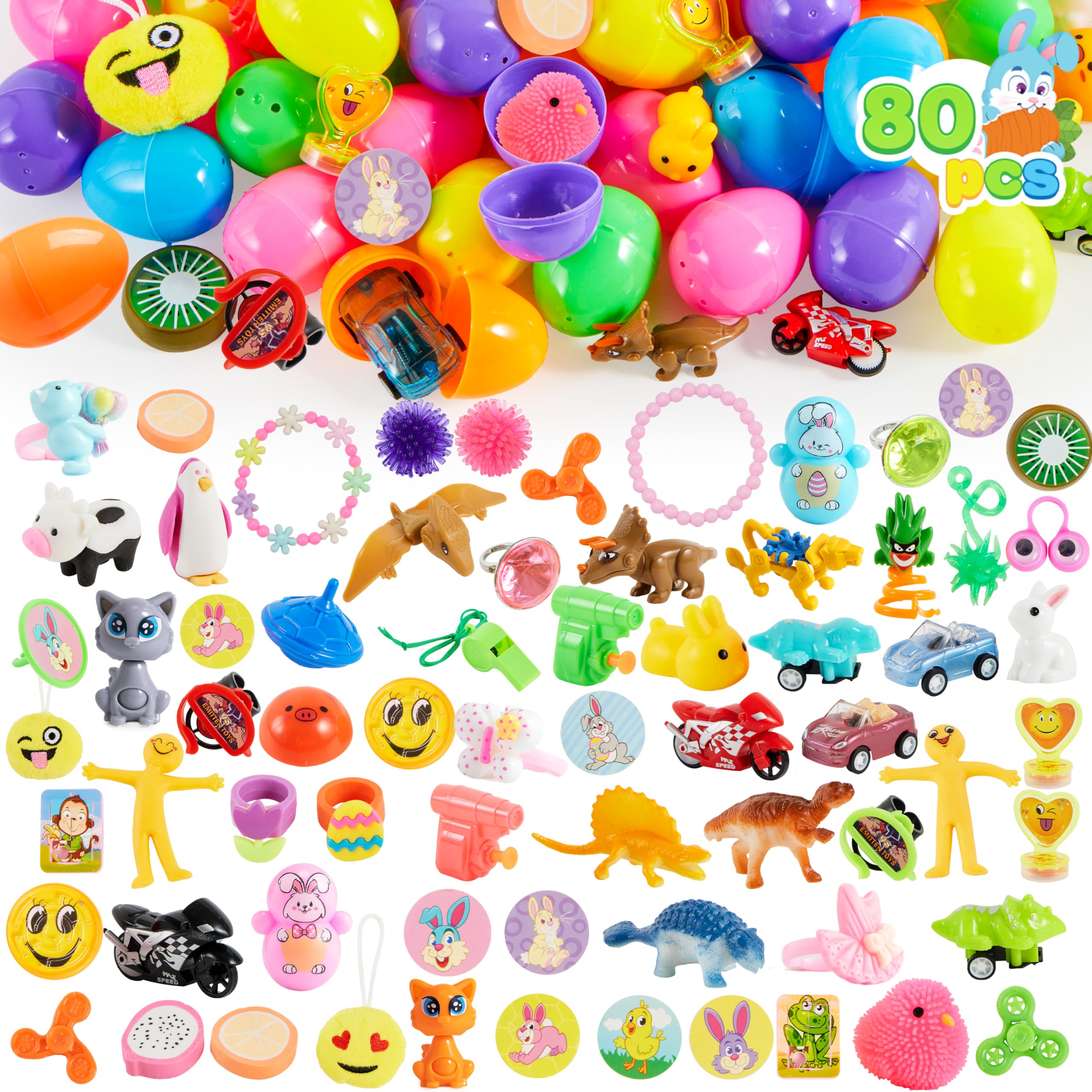 Huevos De Pascua Joyin Precargados Con Juguetes Y Pegatinas, 80 Paquetes - Venta Internacional.