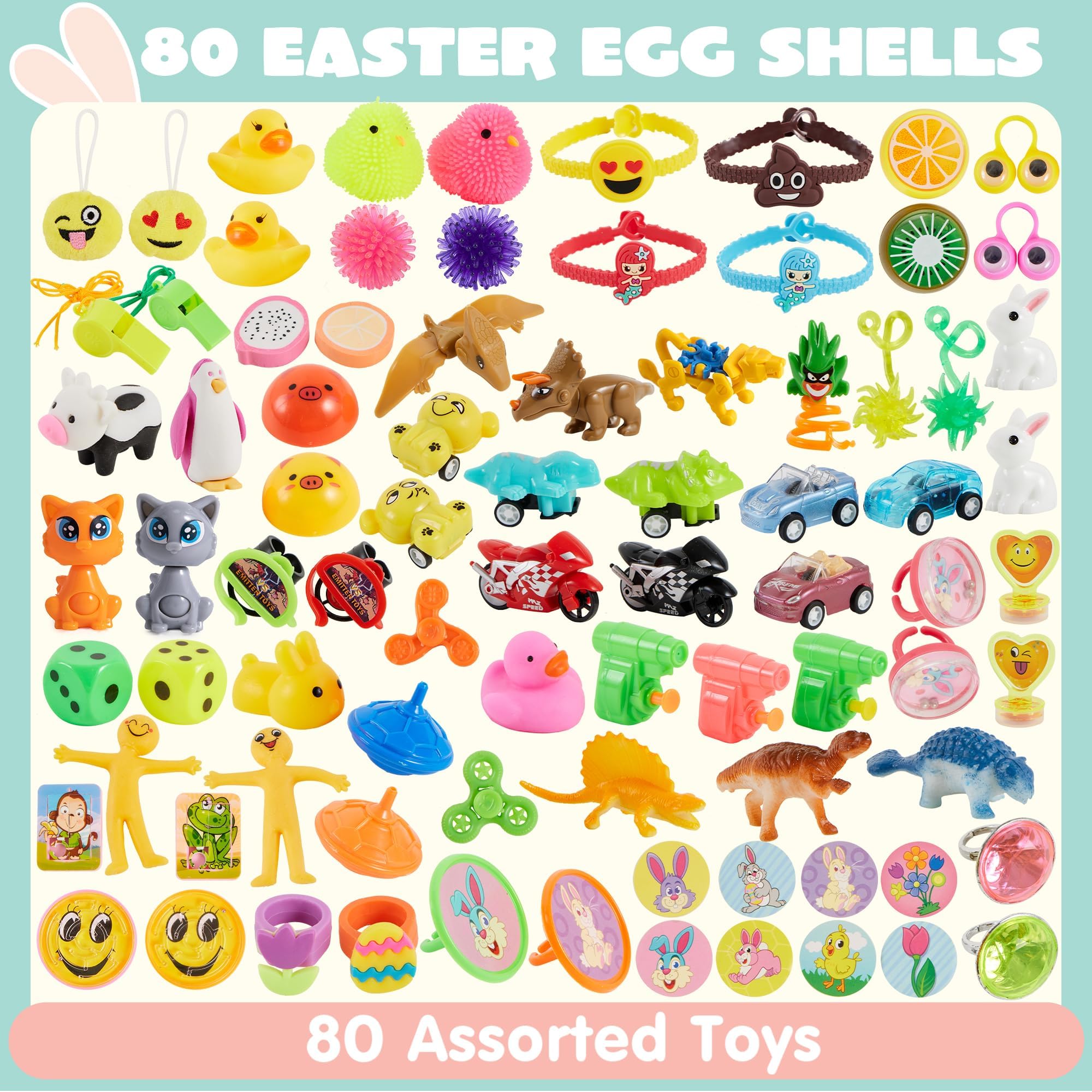 Foto 4 | Huevos De Pascua Joyin Precargados Con Juguetes Y Pegatinas, 80 Paquetes - Venta Internacional.