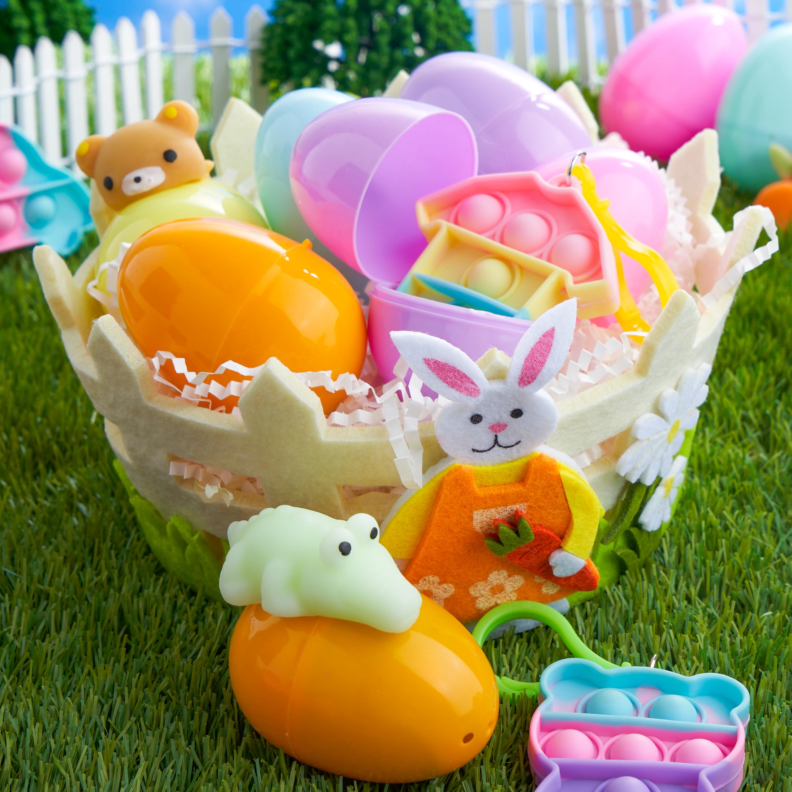 Foto 7 pulgar | Huevos De Pascua Precargados Joyin, 24 Unidades, Con Llaveros Con Mochi Y Burbujas - Venta Internacional.