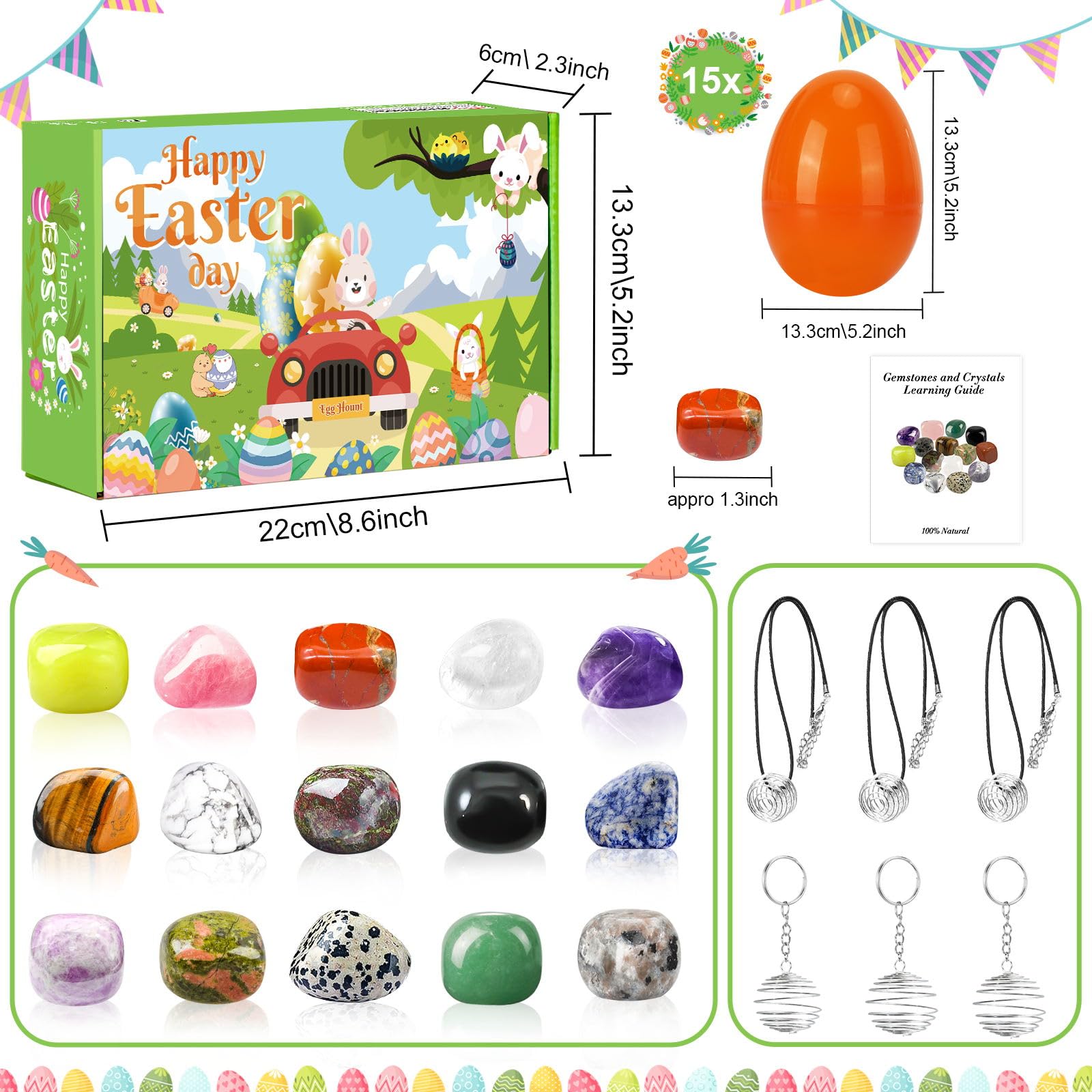 Foto 8 pulgar | Huevos De Pascua Prellenados Con Cristales De Piedras Preciosas De Ludmila, 15 Unidades - Venta Internacional.