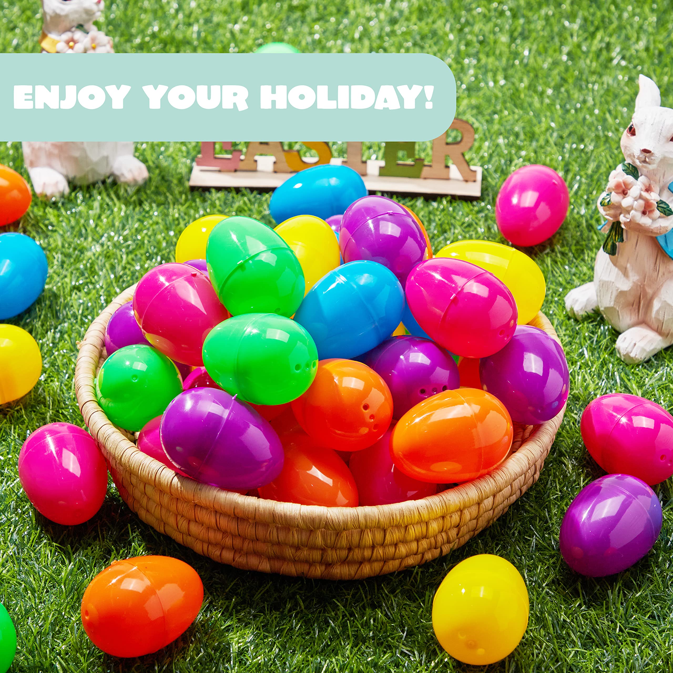 Foto 6 pulgar | Huevos De Pascua Joyin, 600 Unidades, Cáscaras De Plástico Rellenables De 2.3 Pulgadas - Venta Internacional.