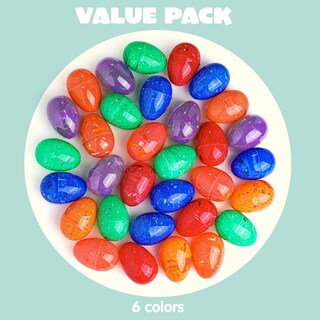 Foto 2 | Huevos De Pascua De Plástico Joyin Con Estampado Iridiscente, 30 Unidades, 8 Cm De Alto - Venta Internacional.