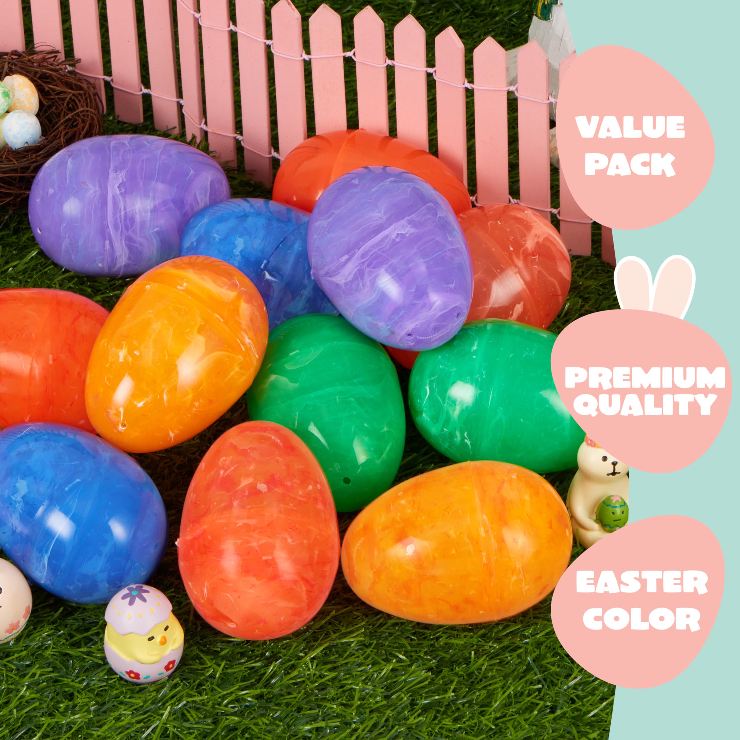 Foto 4 pulgar | Huevos De Pascua De Plástico Joyin Con Estampado Iridiscente, 30 Unidades, 8 Cm De Alto - Venta Internacional.