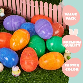 Foto 3 | Huevos De Pascua De Plástico Joyin Con Estampado Iridiscente, 30 Unidades, 8 Cm De Alto - Venta Internacional.