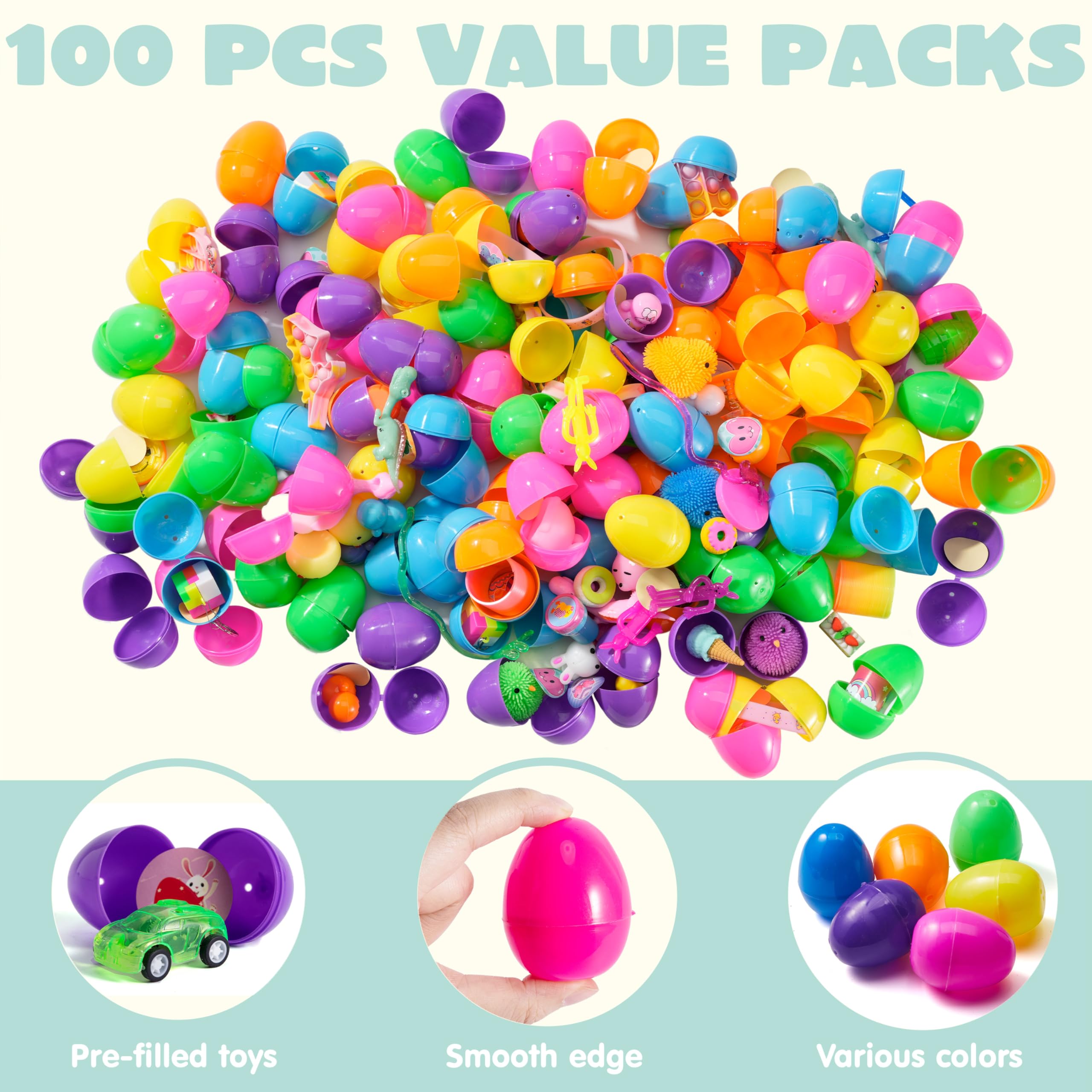 Foto 4 pulgar | Huevos De Pascua Precargados Joyin, 100 Unidades, Con Juguetes Novedosos - Venta Internacional.