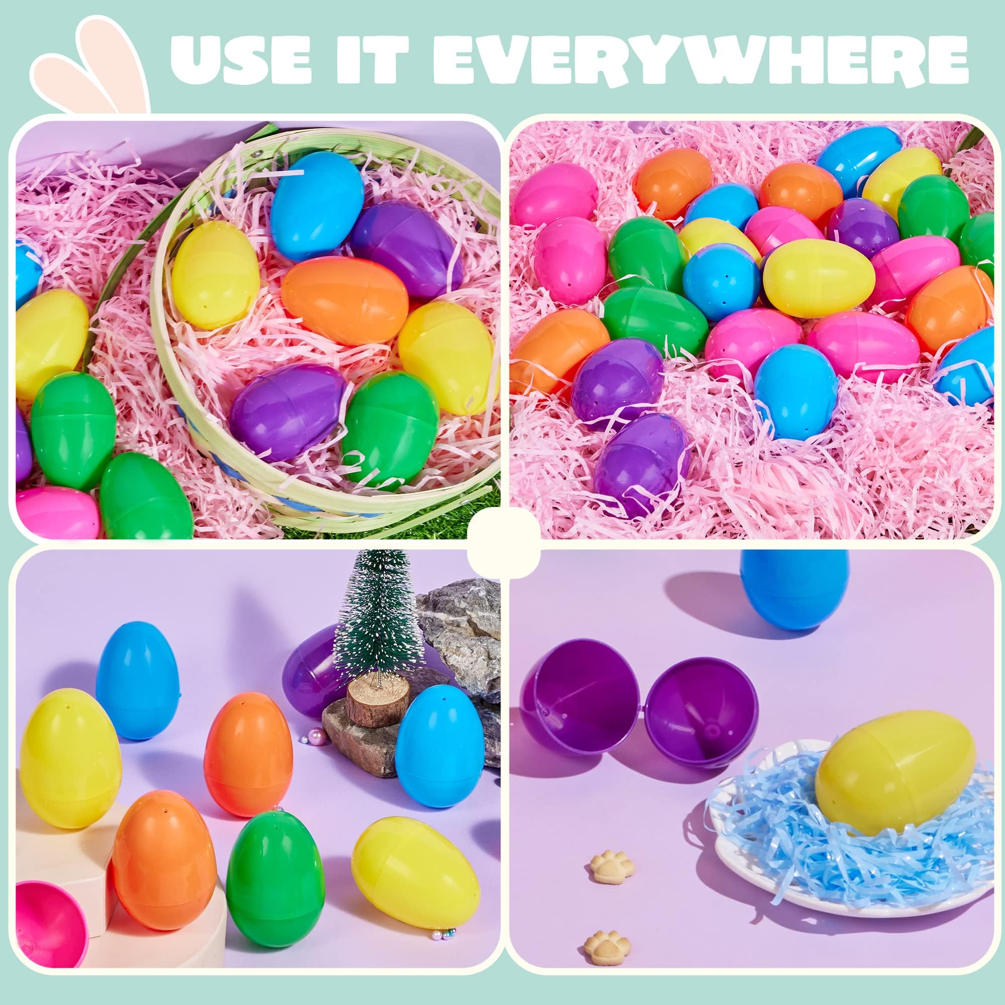 Foto 6 pulgar | Huevos De Pascua De Plástico Joyin, 1000 Unidades, 8 Cm, Rellenables Con Bisagra - Venta Internacional.