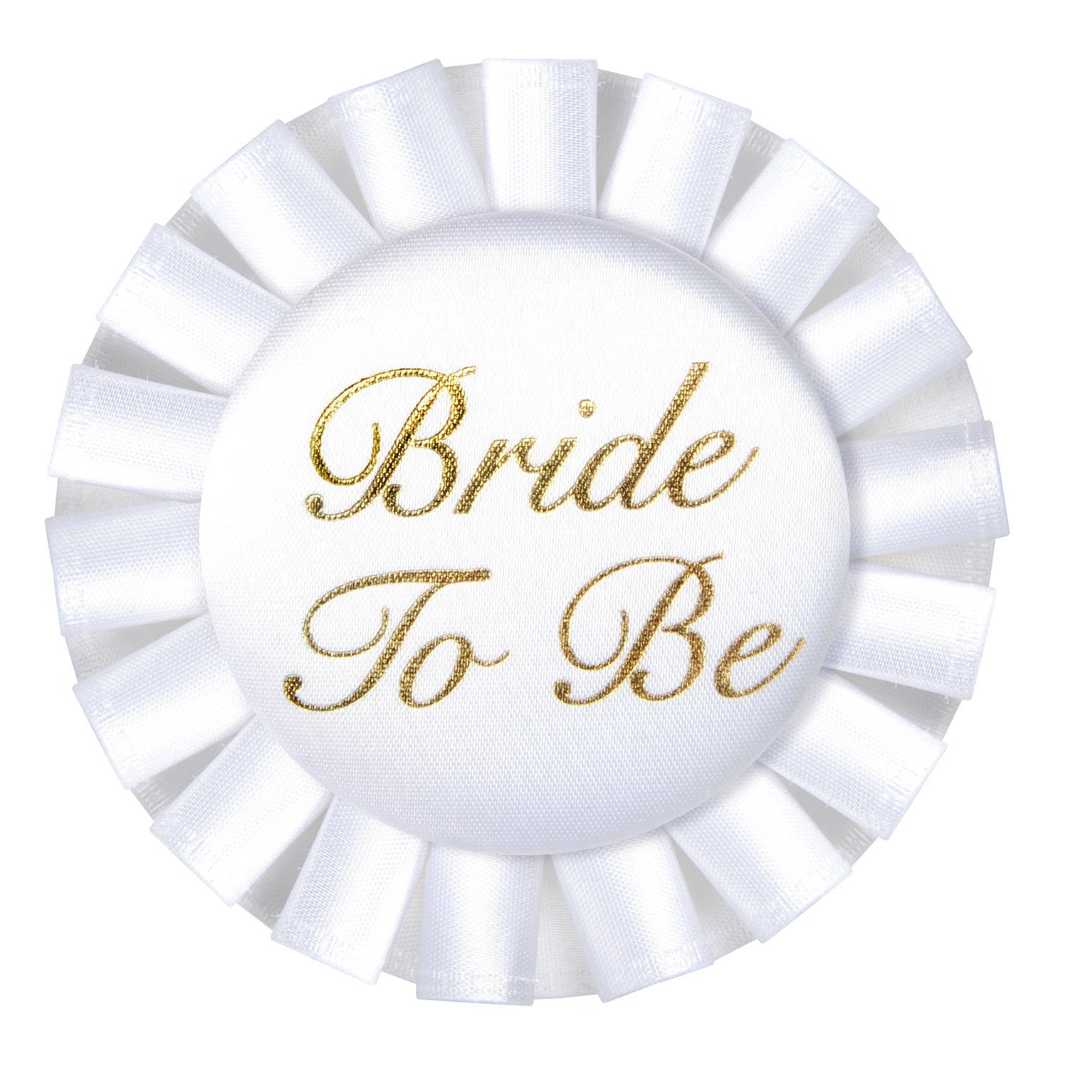 Foto 2 pulgar | Button Beistle Bride To Be, Satén, 9 Cm De Diámetro - Venta Internacional.