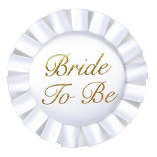 Foto 1 | Button Beistle Bride To Be, Satén, 9 Cm De Diámetro - Venta Internacional.
