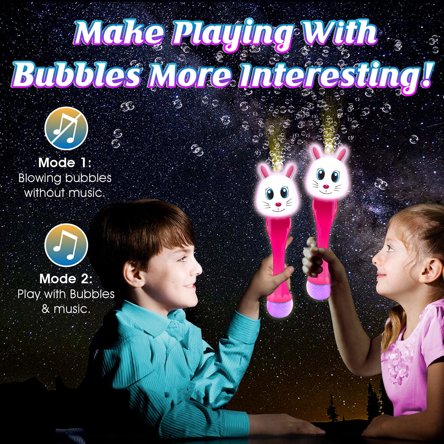 Foto 6 pulgar | Bubble Wands Artcreativity Light Up Bunny Easter Set De 2 - Venta Internacional.