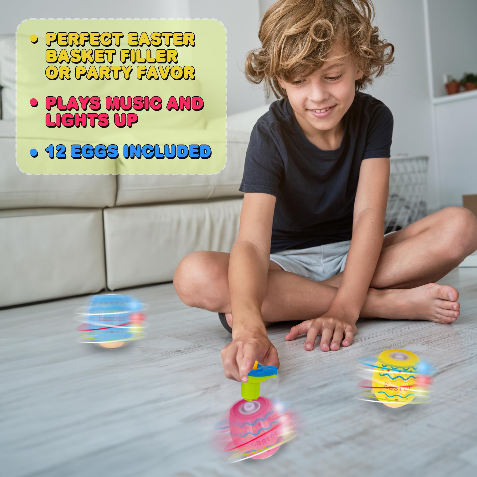 Foto 3 | Set De 12 Peoncillos Con Forma De Huevo De Pascua Artcreativity Para Niños - Venta Internacional.
