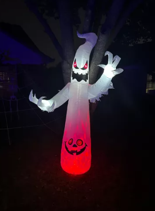 Foto 4 pulgar | 2.5m Inflables De Halloween Led Fantasma De Llama Blanca