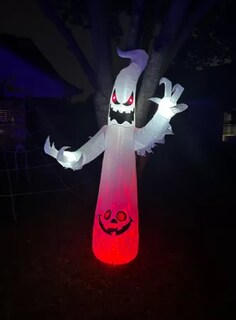Foto 3 | 2.5m Inflables De Halloween Led Fantasma De Llama Blanca