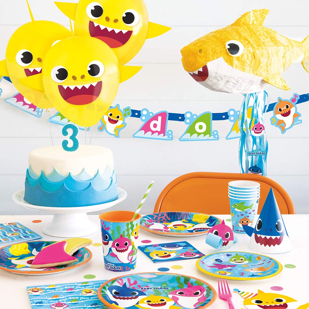 Foto 2 | Mantel Unique Baby Shark Rectangular De Plástico 137 X 213 Cm - Venta Internacional.