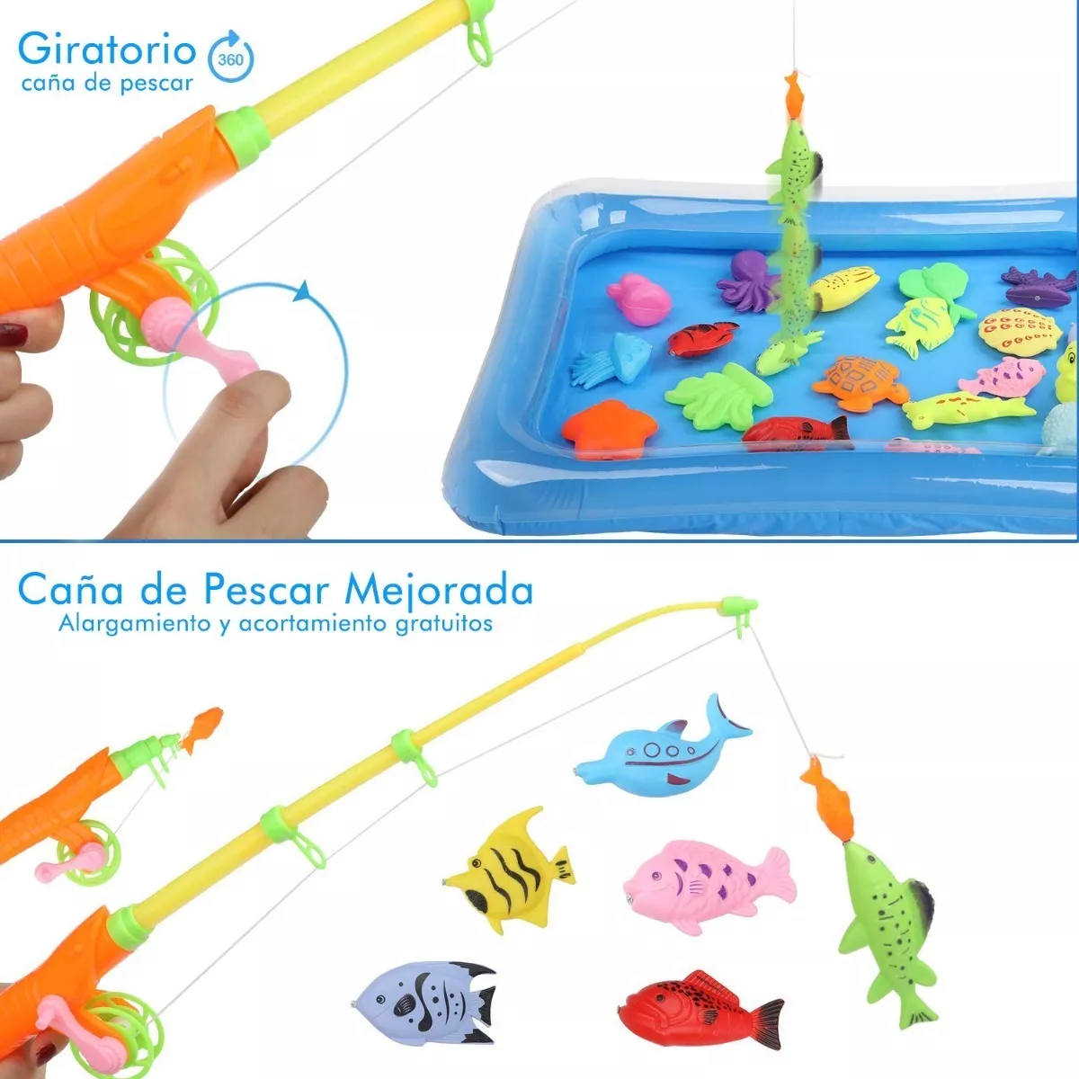 Foto 4 pulgar | Juego de Pesca BELUG Piscina para Niños Pequeños 41 Piezas Multicolor