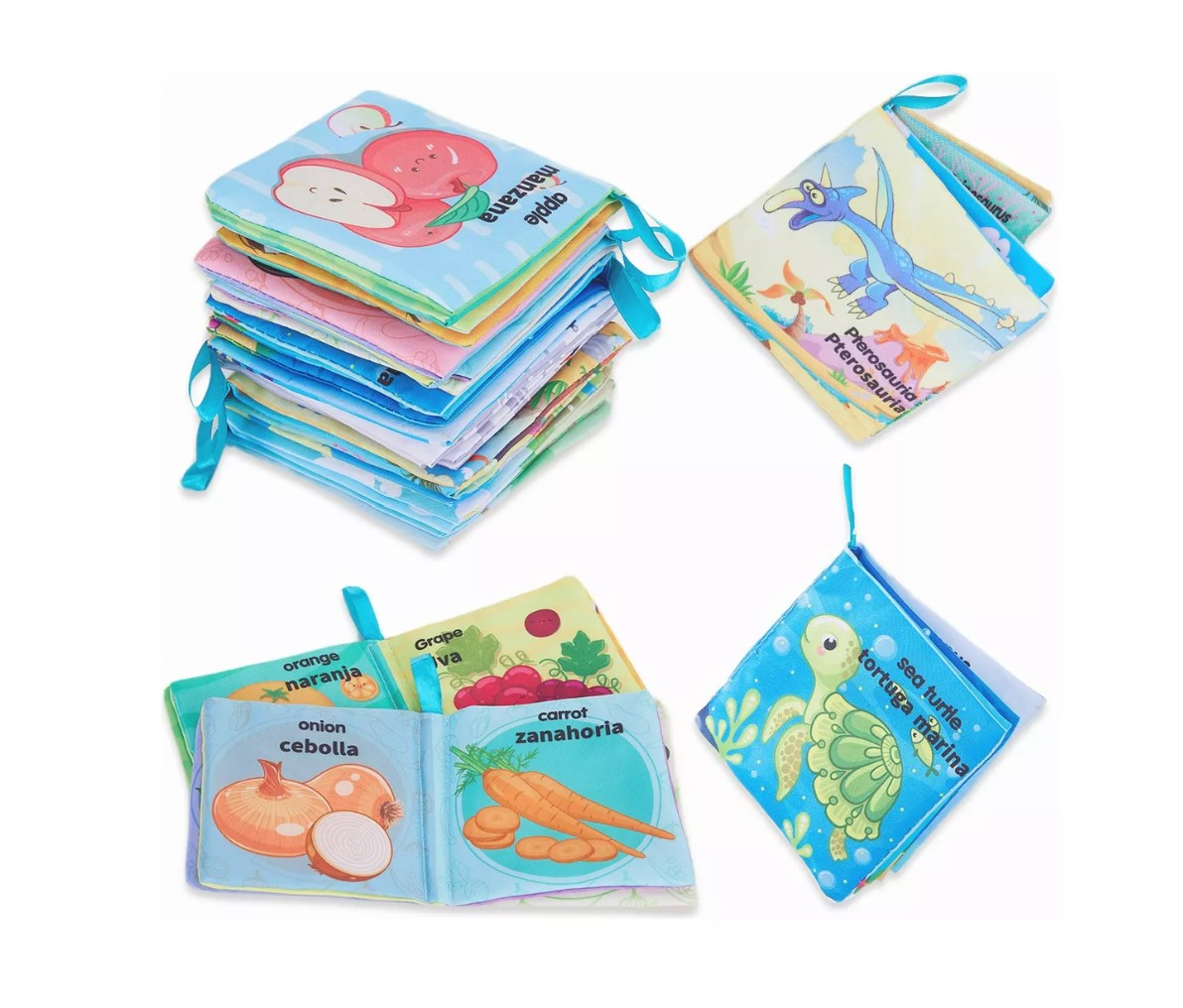 Libros Bebe Texturas Educativo 6pzas T
