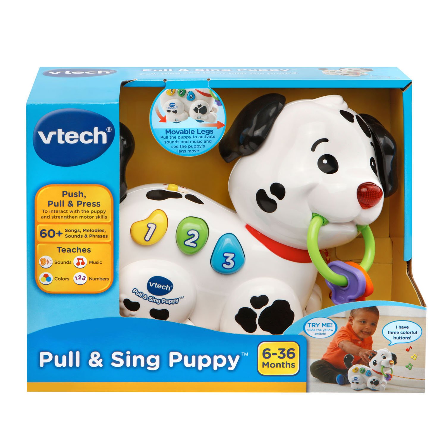 Foto 7 pulgar | Juguete Vtech Pull And Sing Puppy Con Luces, Sonidos Y Música - Venta Internacional.