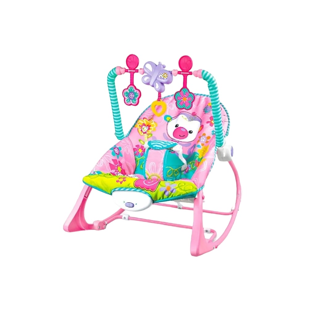 Silla Mecedora Vibradora iBaby Rosa Musical con Juegos $1,579