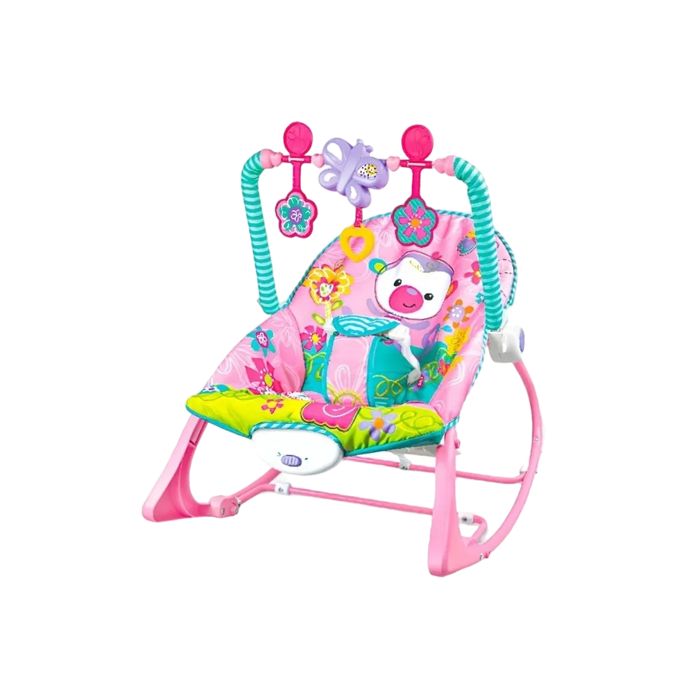 Silla Mecedora Vibradora iBaby Rosa Musical con Juegos