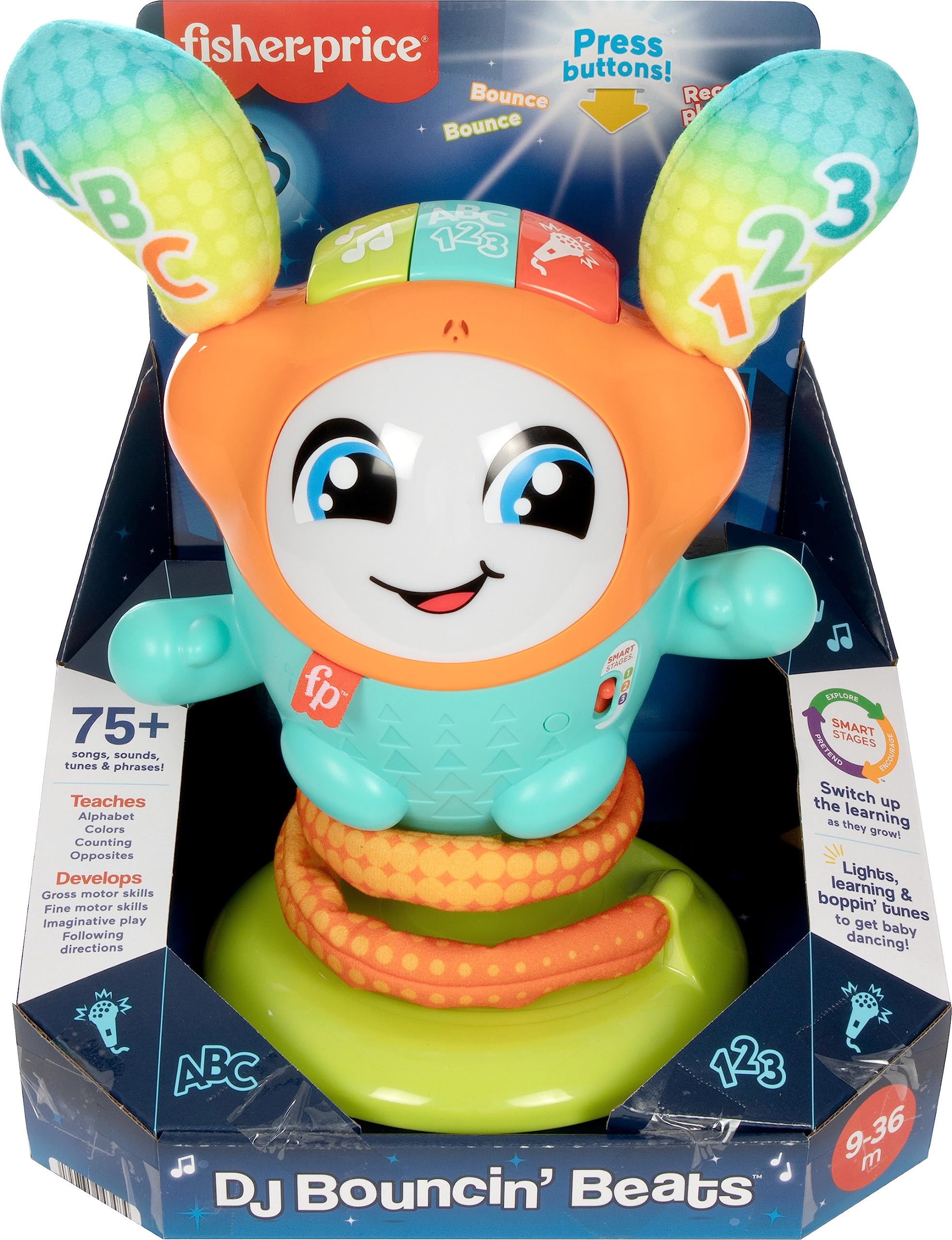 Foto 7 pulgar | Juguete Didáctico De Fisher-price Dj Bouncin' Beats Durante Más De 9 Meses - Venta Internacional.